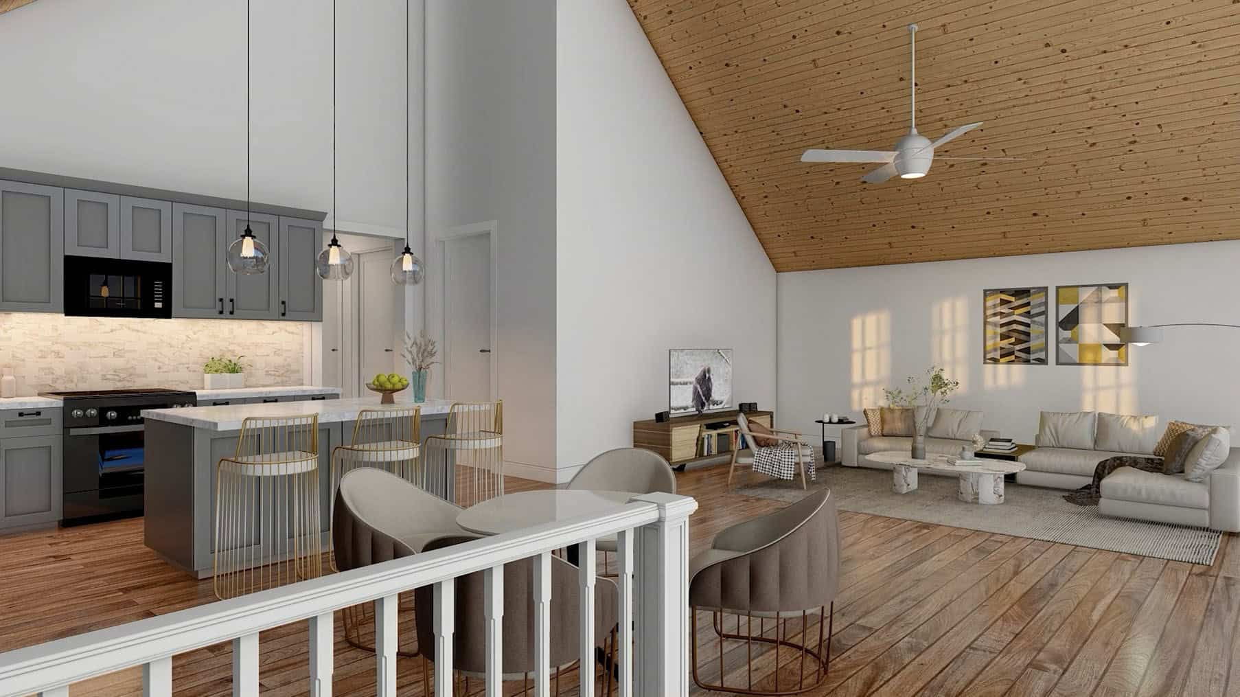 Living Room of this 3-Bedroom,1647 Sq Ft Plan -196-1849