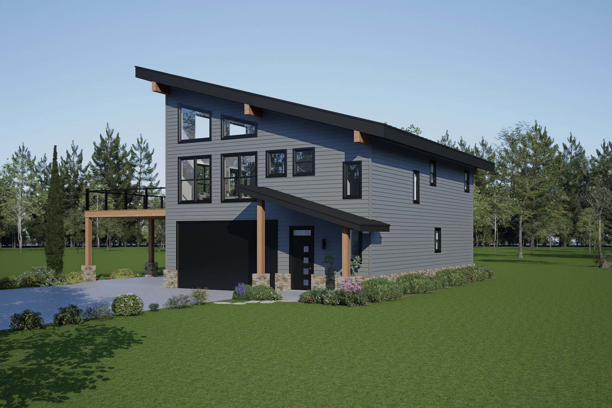 Right Side View of this 3-Bedroom,2289 Sq Ft Plan -196-1852
