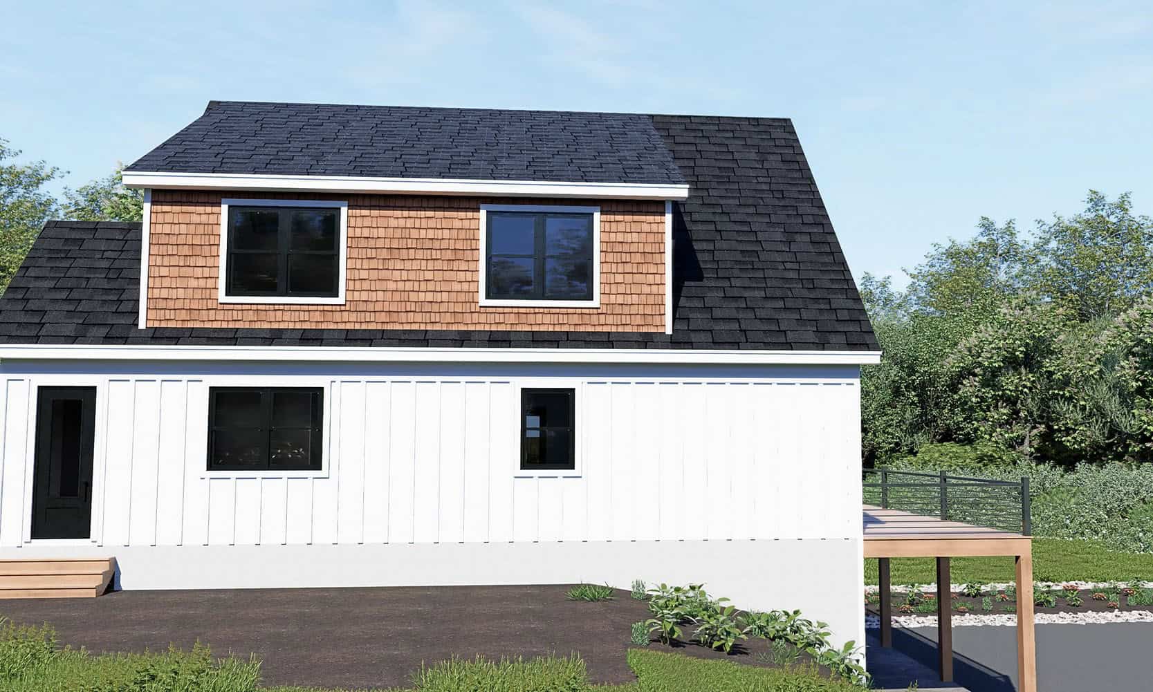 Rear View of this 2-Bedroom,2231 Sq Ft Plan -196-1854