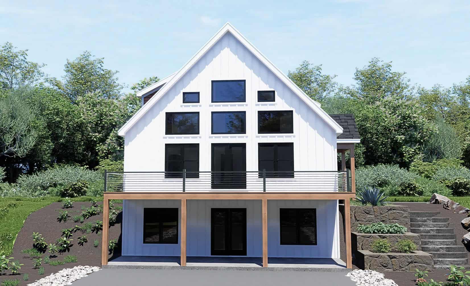 Left Side View of this 2-Bedroom,2231 Sq Ft Plan -196-1854