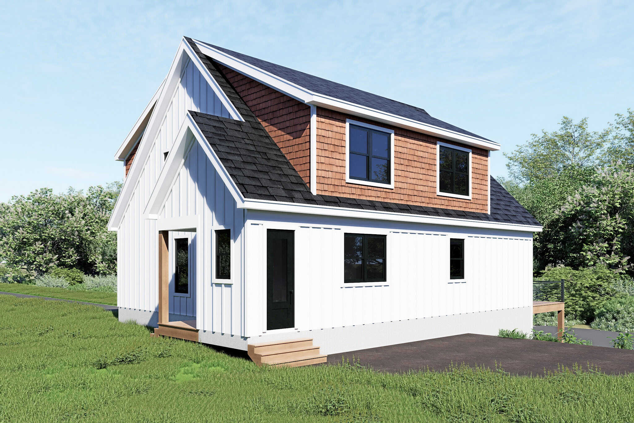 Home Plan Rear Elevation of this 2-Bedroom,2231 Sq Ft Plan -196-1854