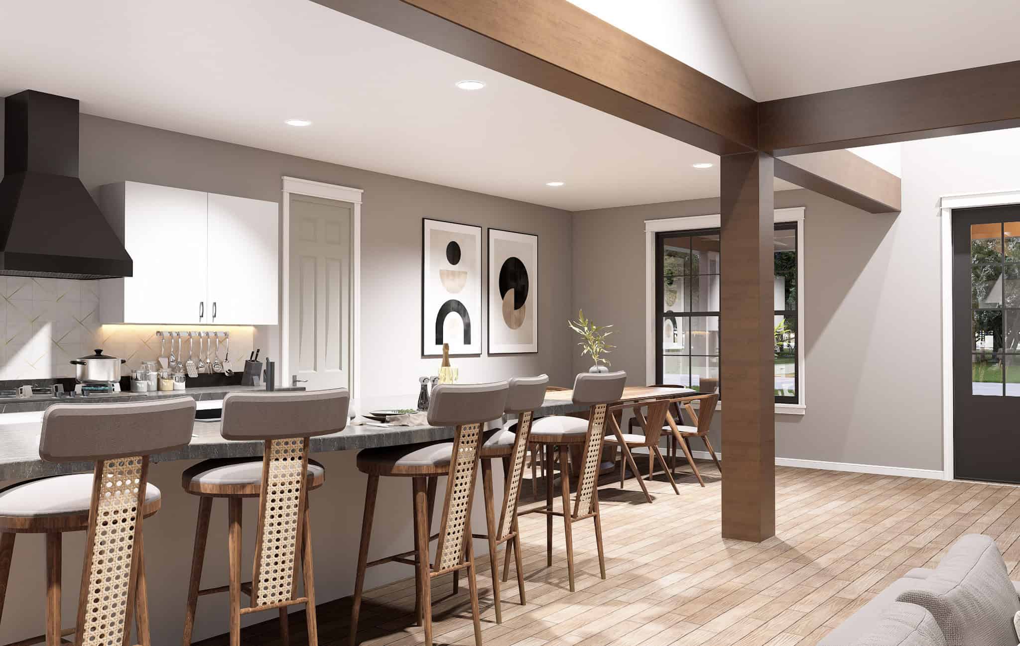 Kitchen: Breakfast Bar of this 3-Bedroom,5160 Sq Ft Plan -196-1856