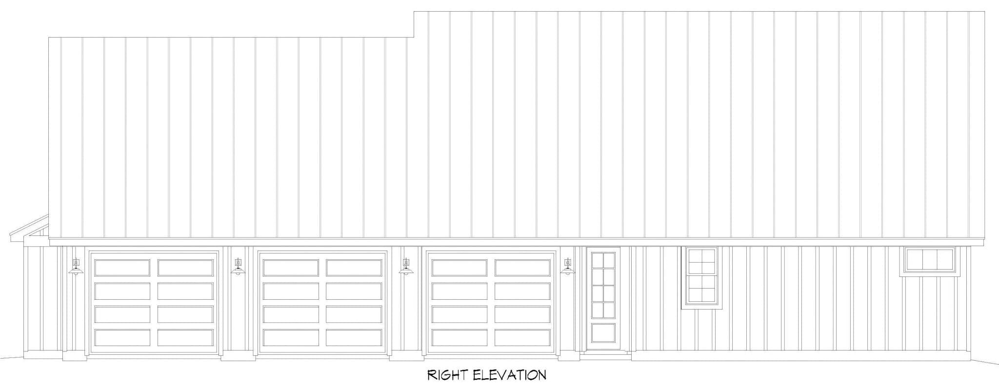 Home Plan Right Elevation of this 3-Bedroom,5160 Sq Ft Plan -196-1856
