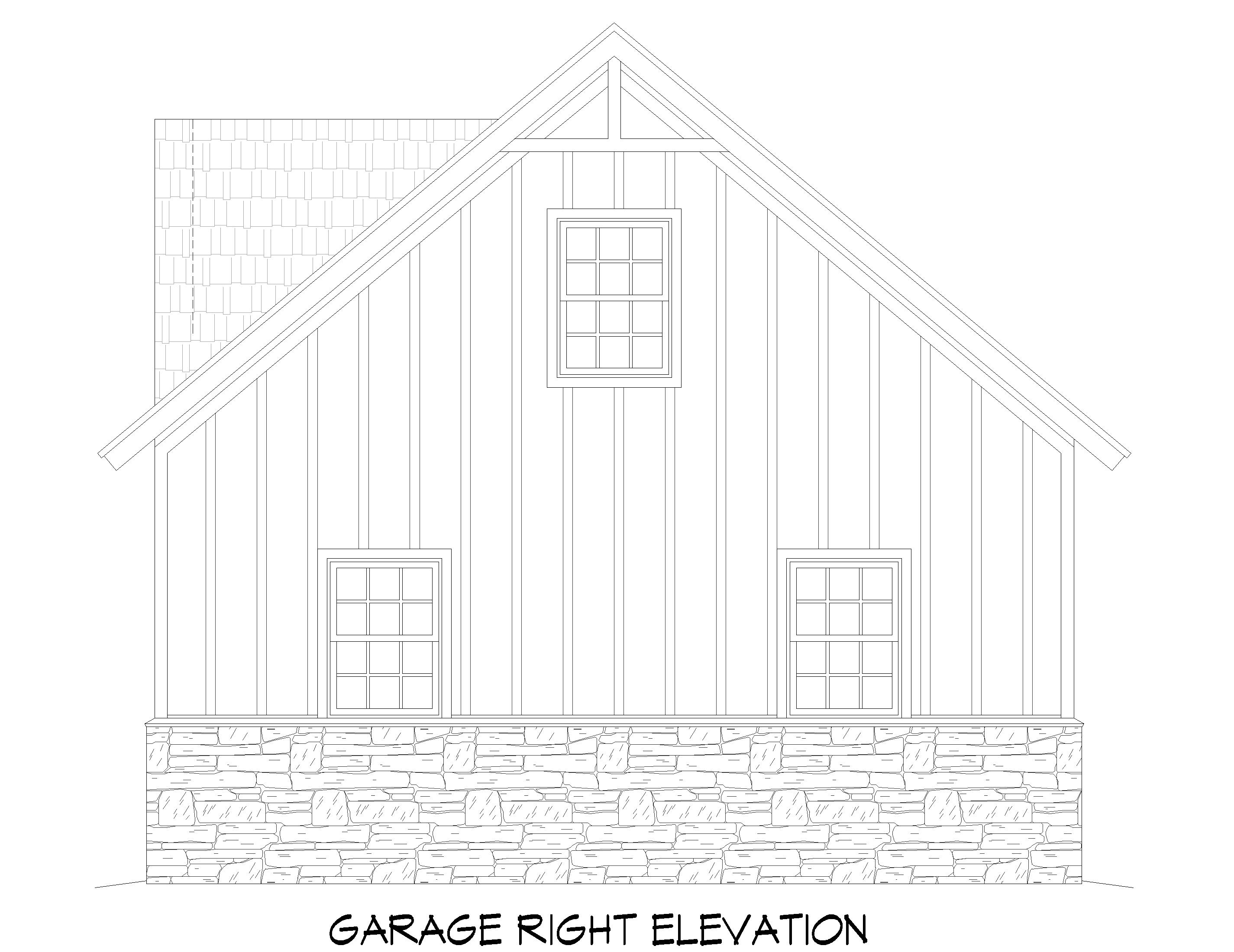 Home Plan Right Elevation of this 4-Bedroom,2334 Sq Ft Plan -196-1860