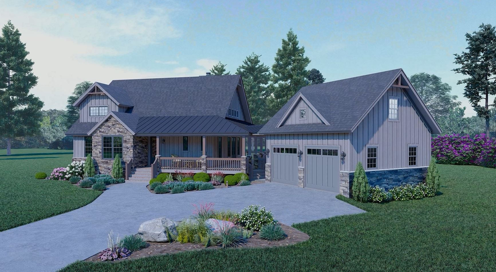 Right Side View of this 4-Bedroom,2334 Sq Ft Plan -196-1860