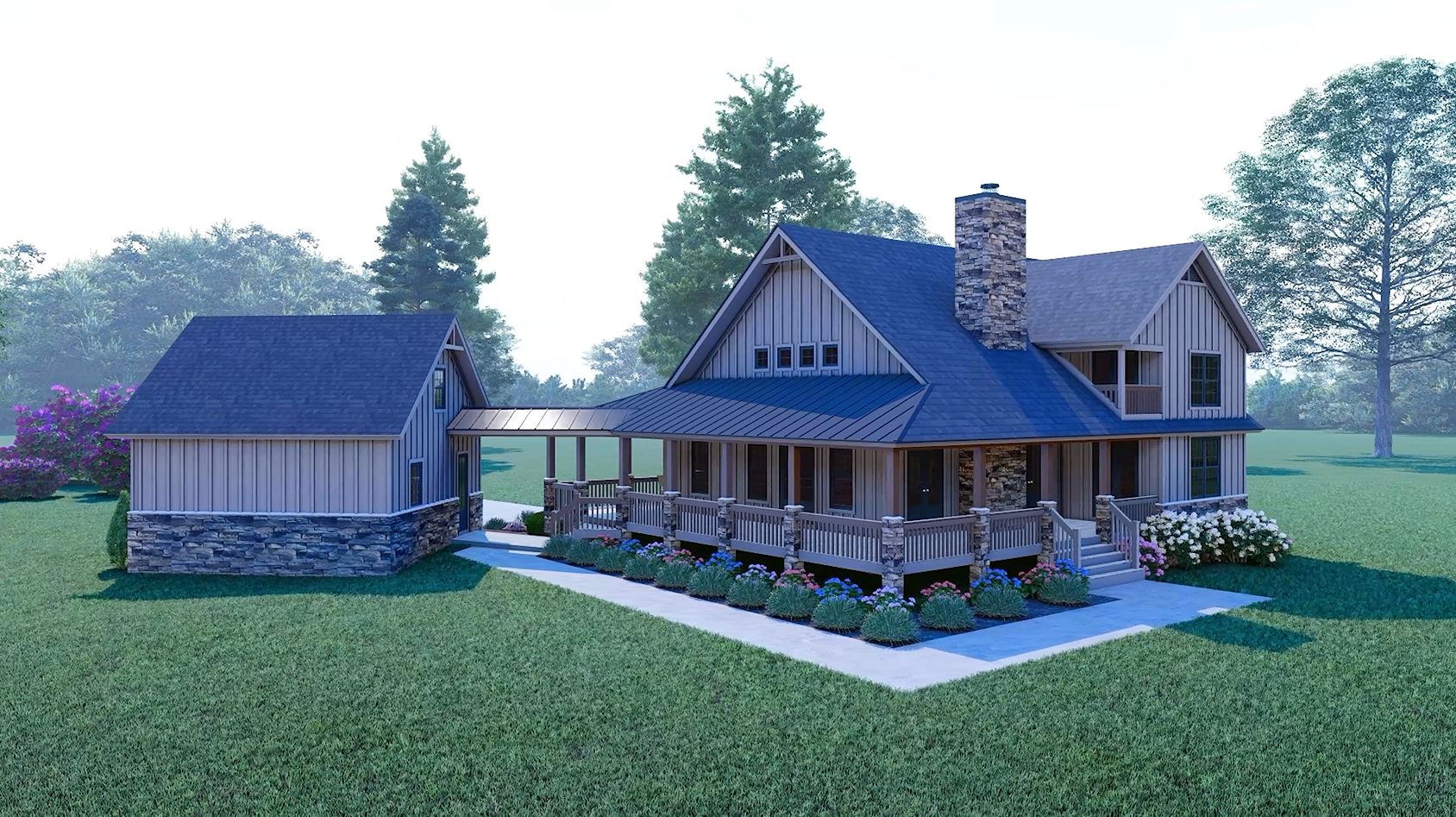 Right Side View of this 4-Bedroom,2334 Sq Ft Plan -196-1860