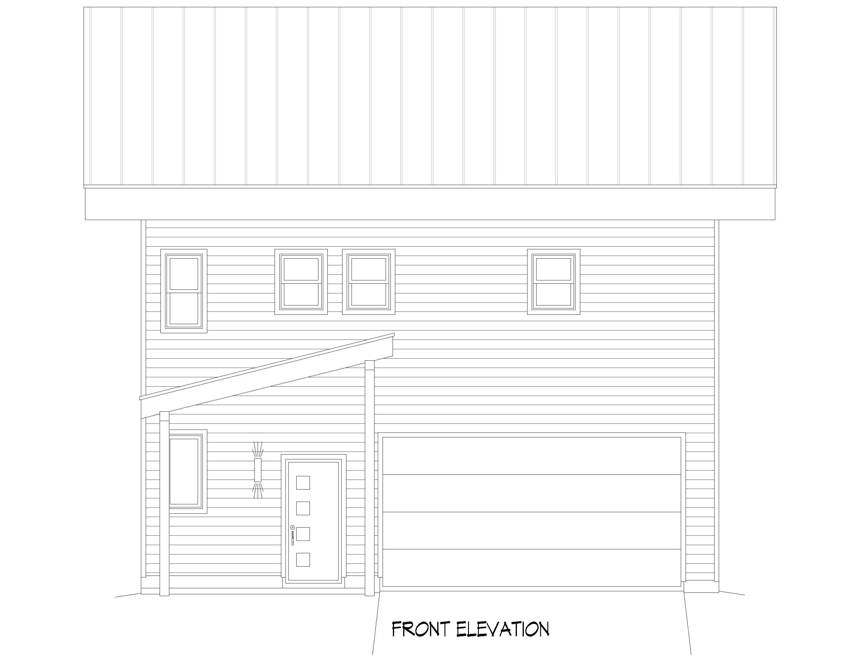 Home Plan Front Elevation of this 3-Bedroom,1810 Sq Ft Plan -196-1862