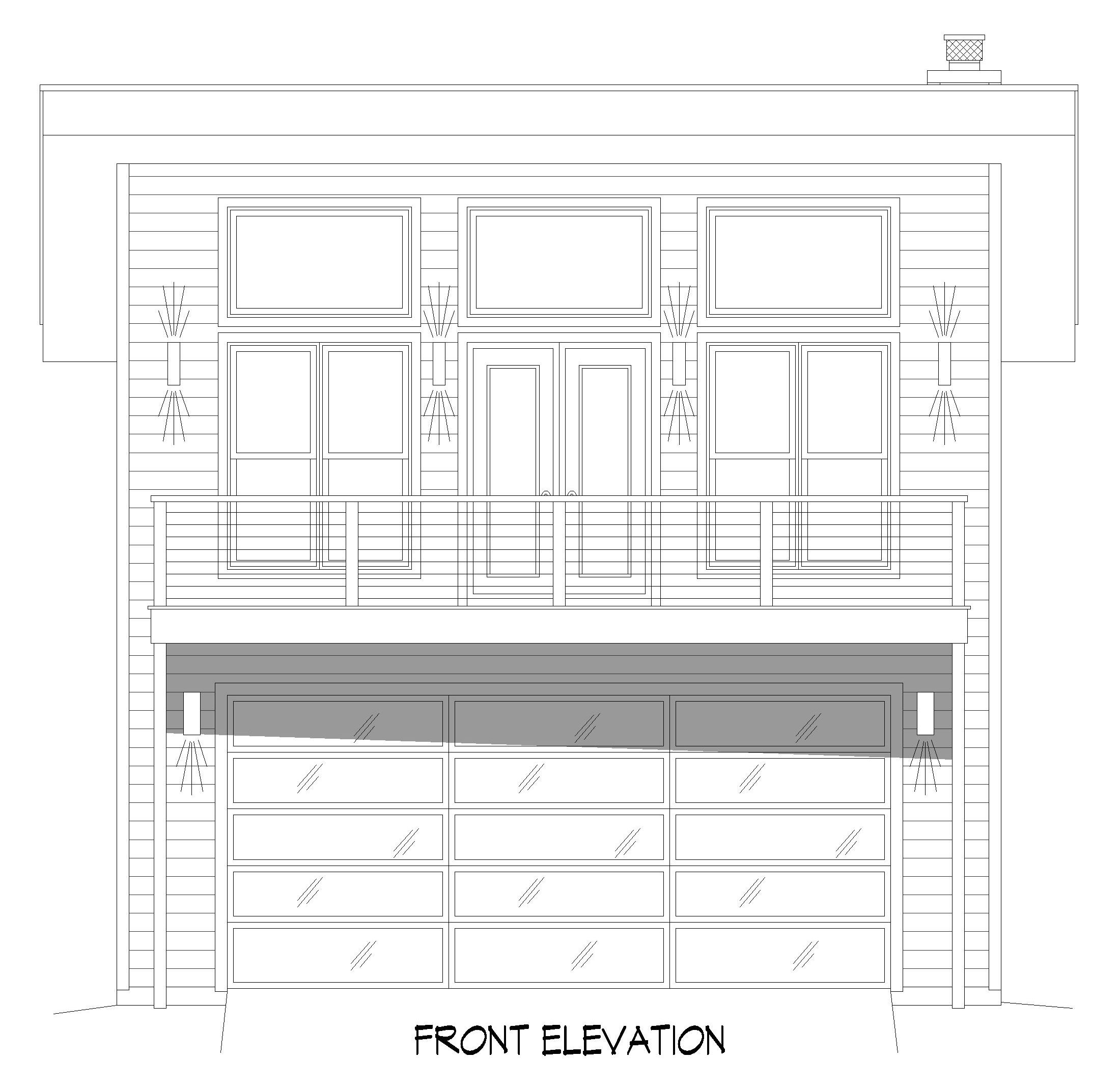 Home Plan Front Elevation of this 0-Bedroom,1152 Sq Ft Plan -196-1863