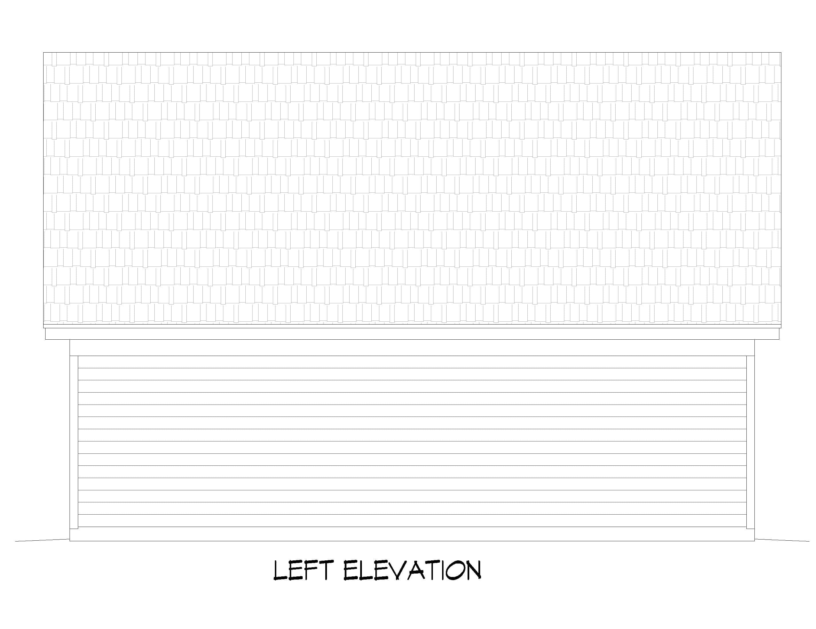 Home Plan Left Elevation of this 0-Bedroom,935 Sq Ft Plan -196-1865