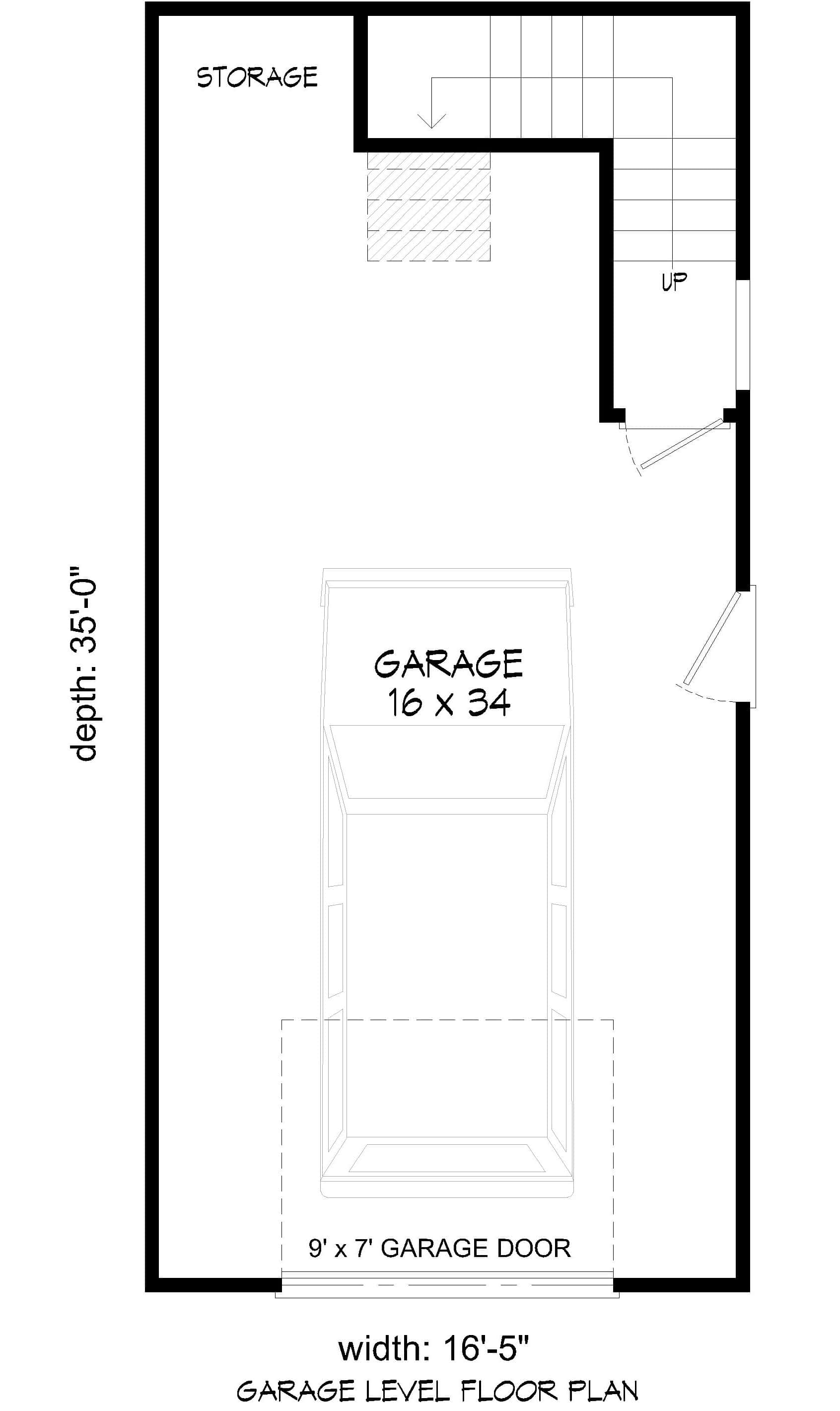 Main Level of Garage w/Apartments Plan #196-1865