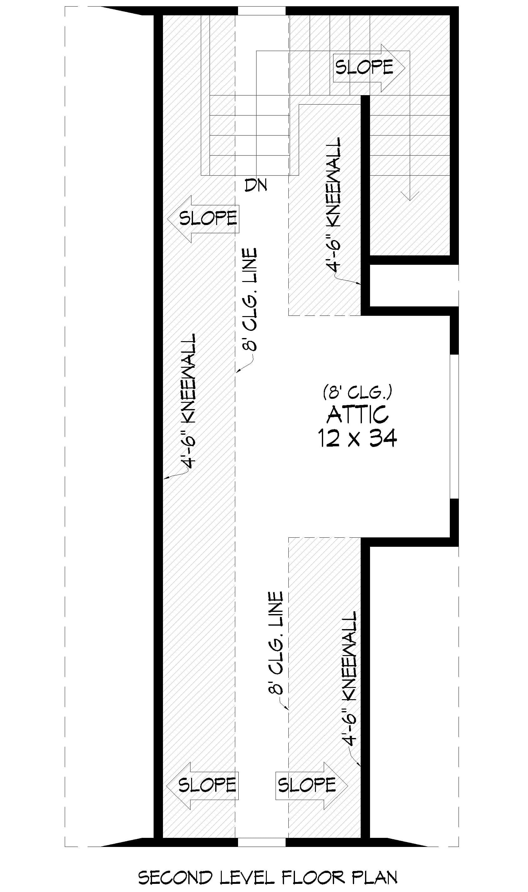 Upper Level of Garage w/Apartments Plan #196-1865