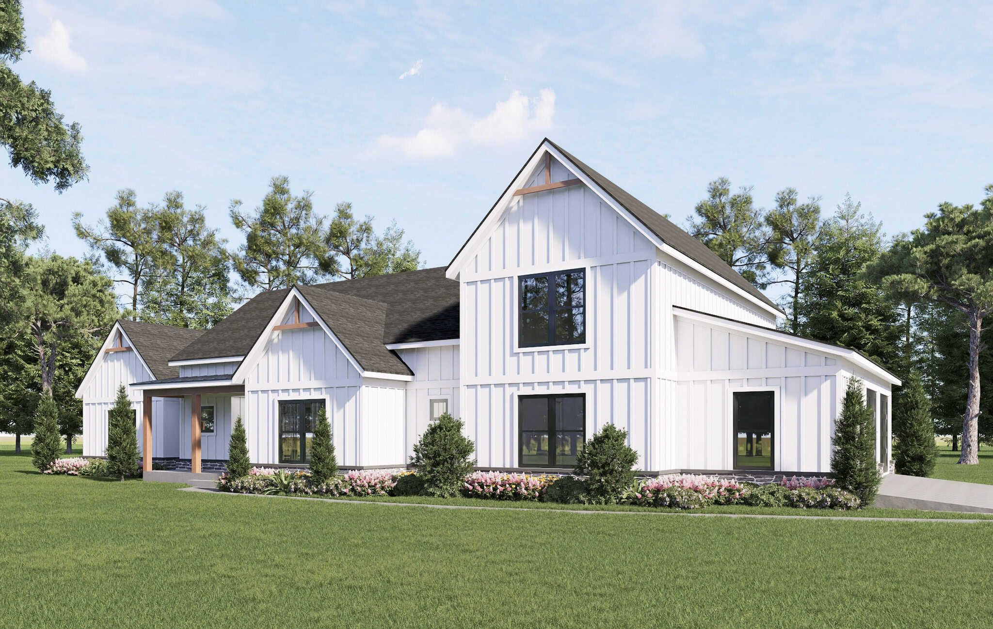 Home Plan Rear Elevation of this 4-Bedroom,3136 Sq Ft Plan -196-1867