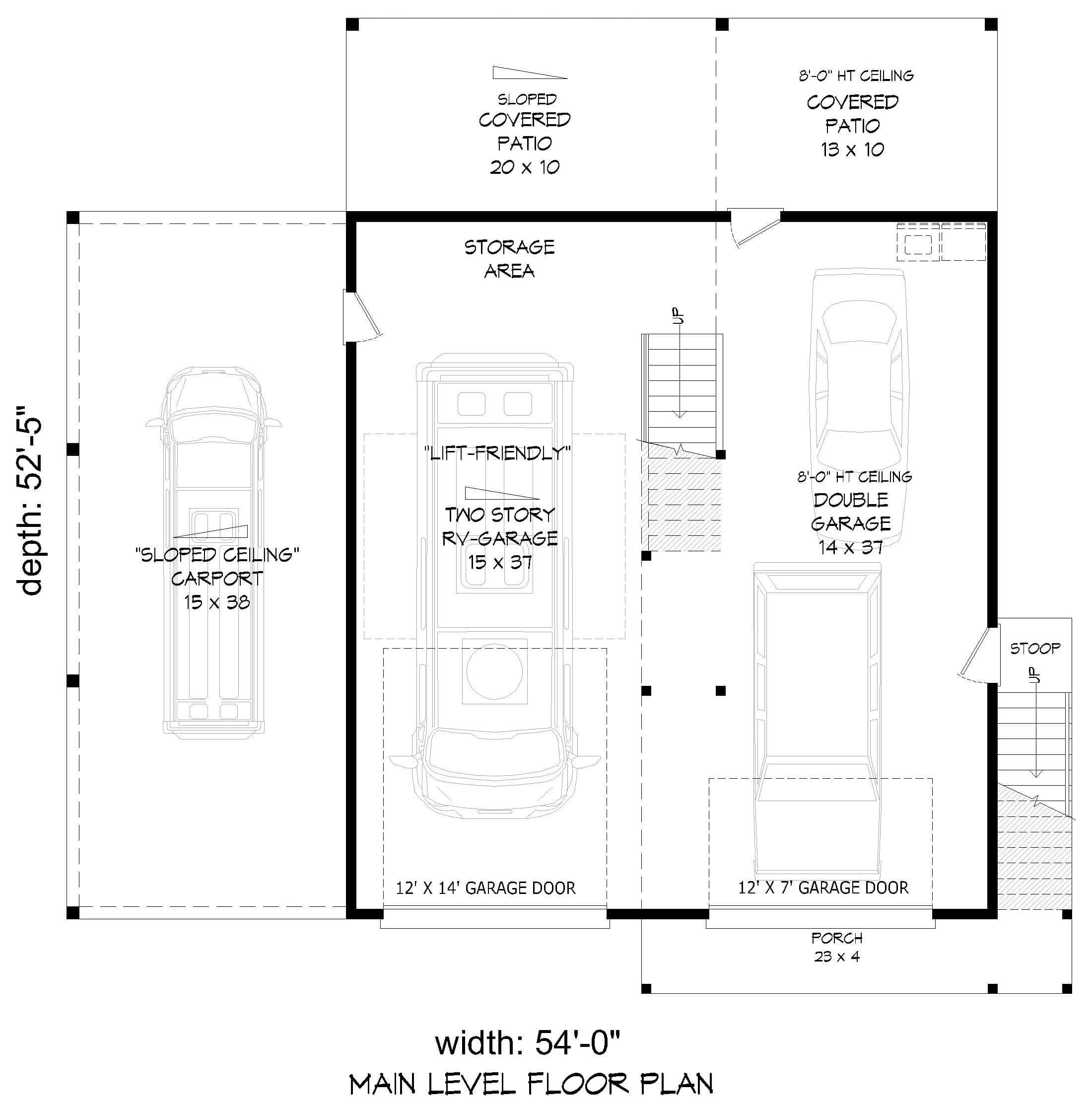 Garage of Traditional Plan #196-1868