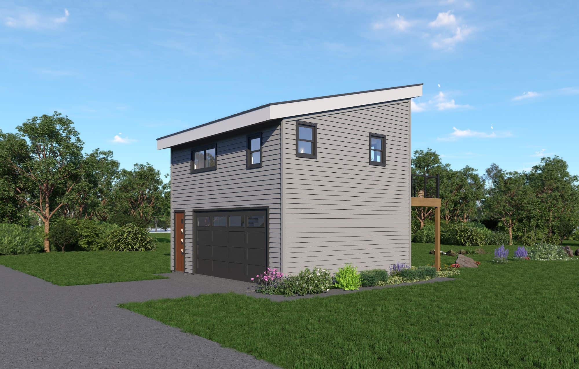 Rear View of this 1-Bedroom,1 Sq Ft Plan -196-1869