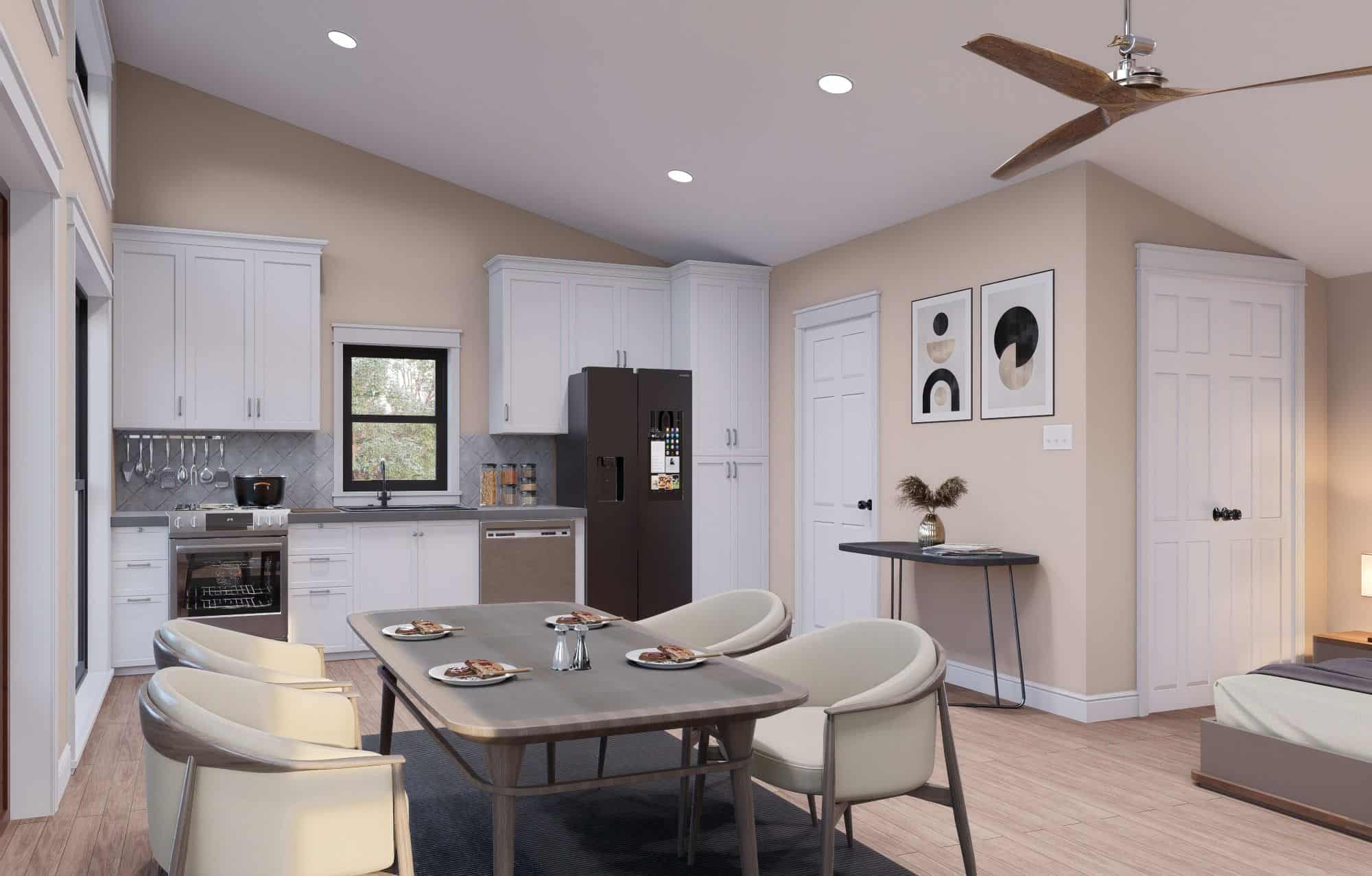 Dining Room of this 1-Bedroom,1 Sq Ft Plan -196-1869