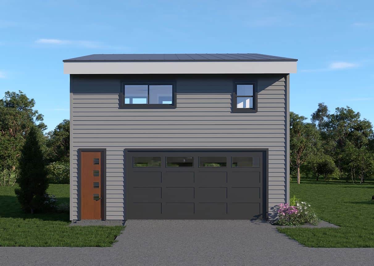 Rear View of this 1-Bedroom,1 Sq Ft Plan -196-1869