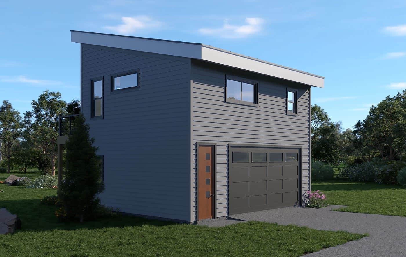 Rear View of this 1-Bedroom,1 Sq Ft Plan -196-1869