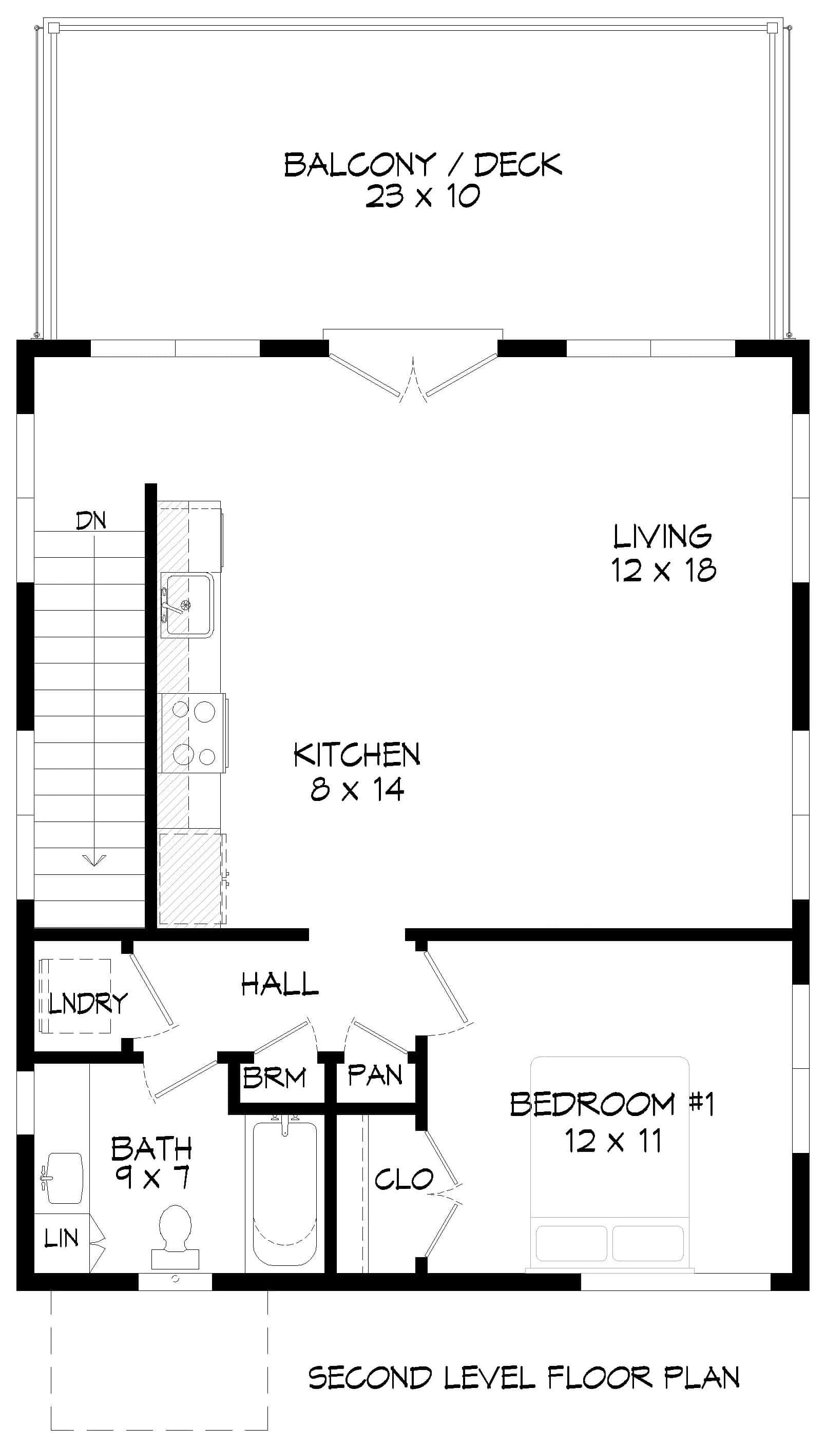 Main Level of Garage w/Apartments Plan #196-1871