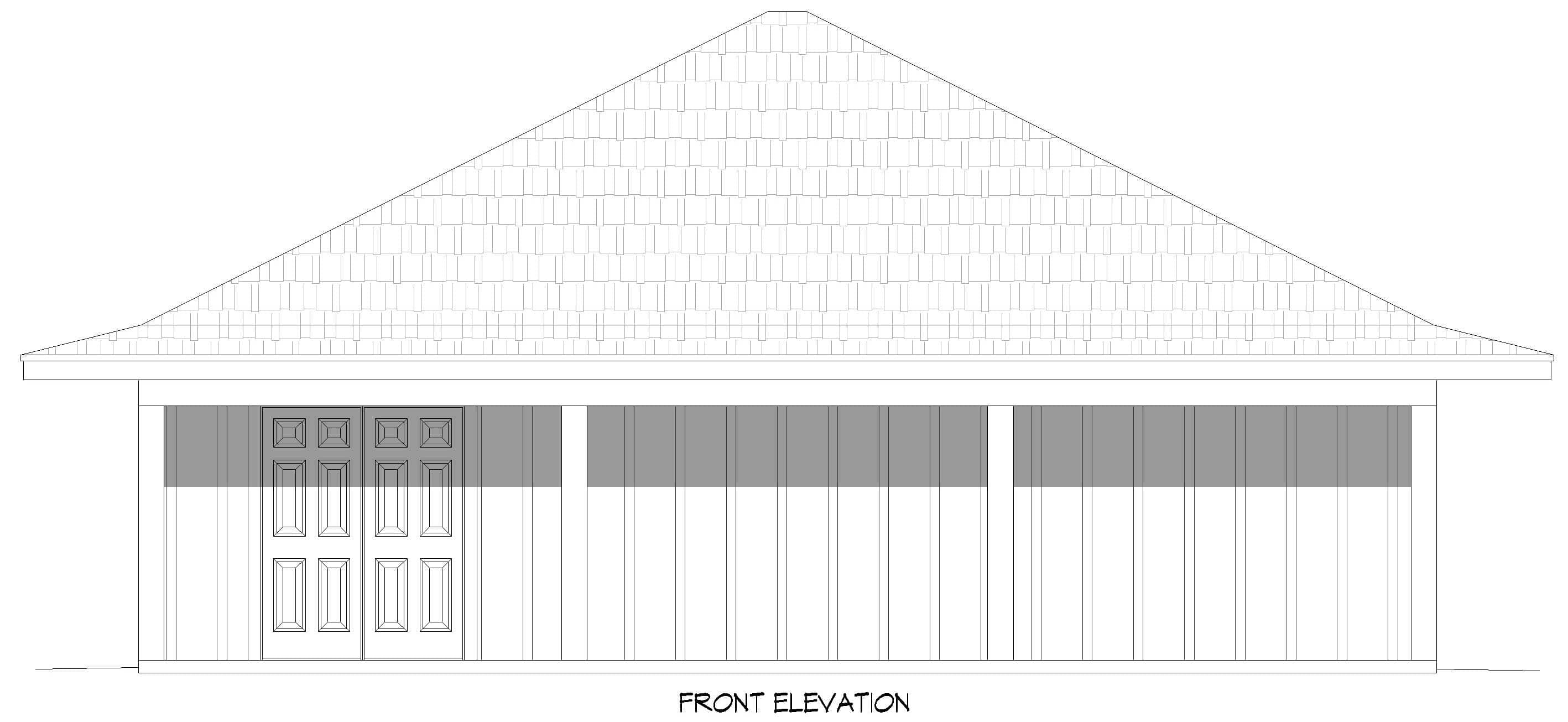 Home Plan Front Elevation of this 0-Bedroom,1 Sq Ft Plan -196-1875
