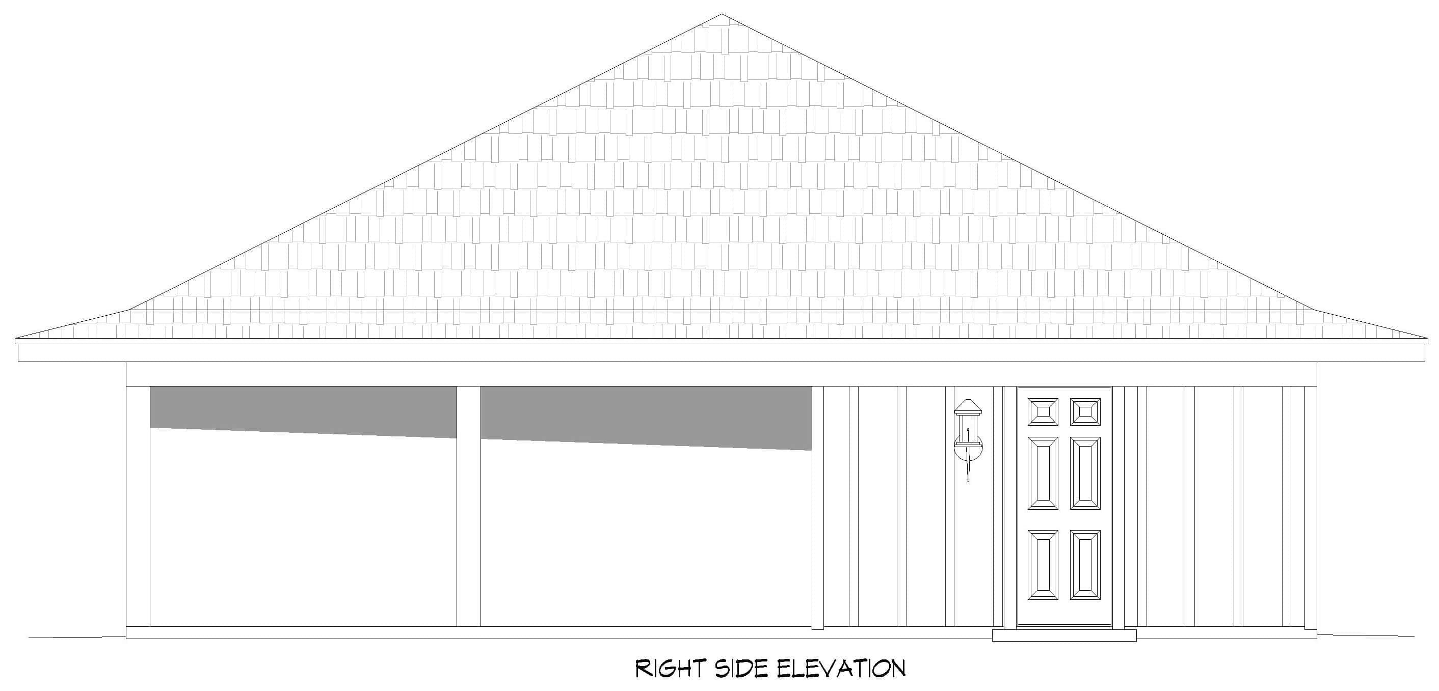 Home Plan Right Elevation of this 0-Bedroom,1 Sq Ft Plan -196-1875