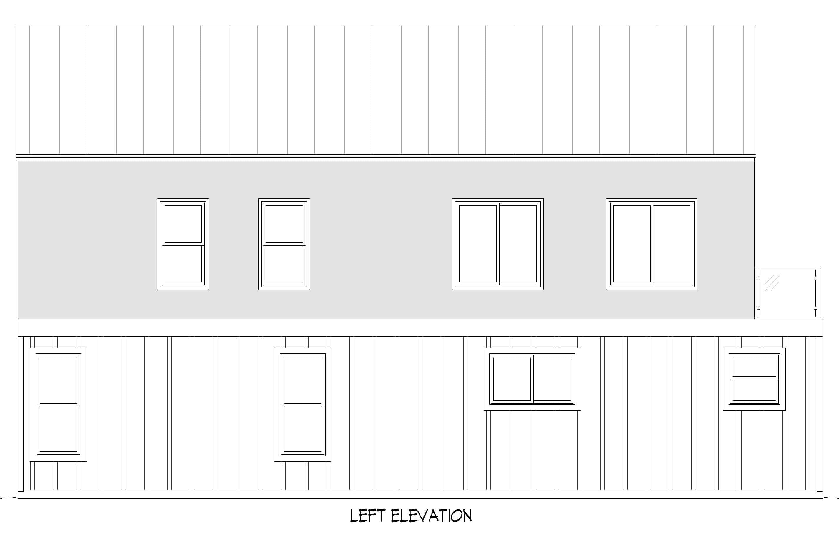 Home Plan Left Elevation of this 2-Bedroom,1515 Sq Ft Plan -196-1876