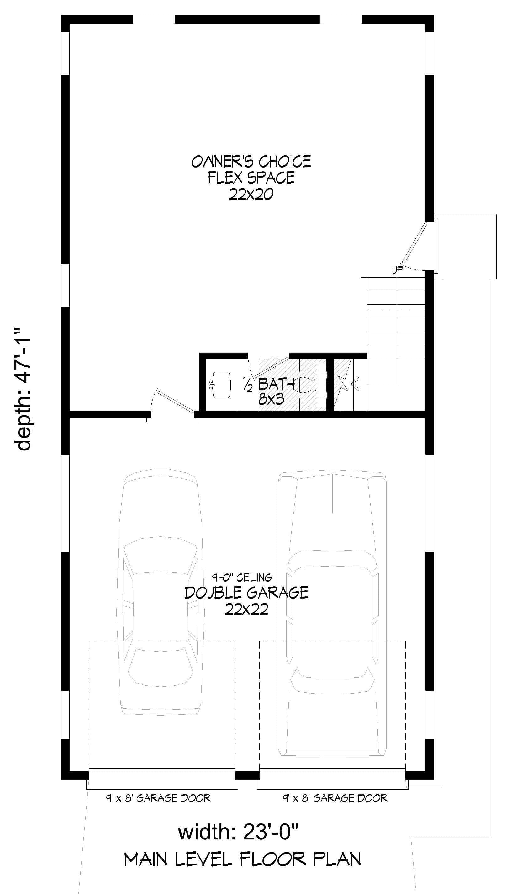 Garage of Contemporary Plan #196-1876