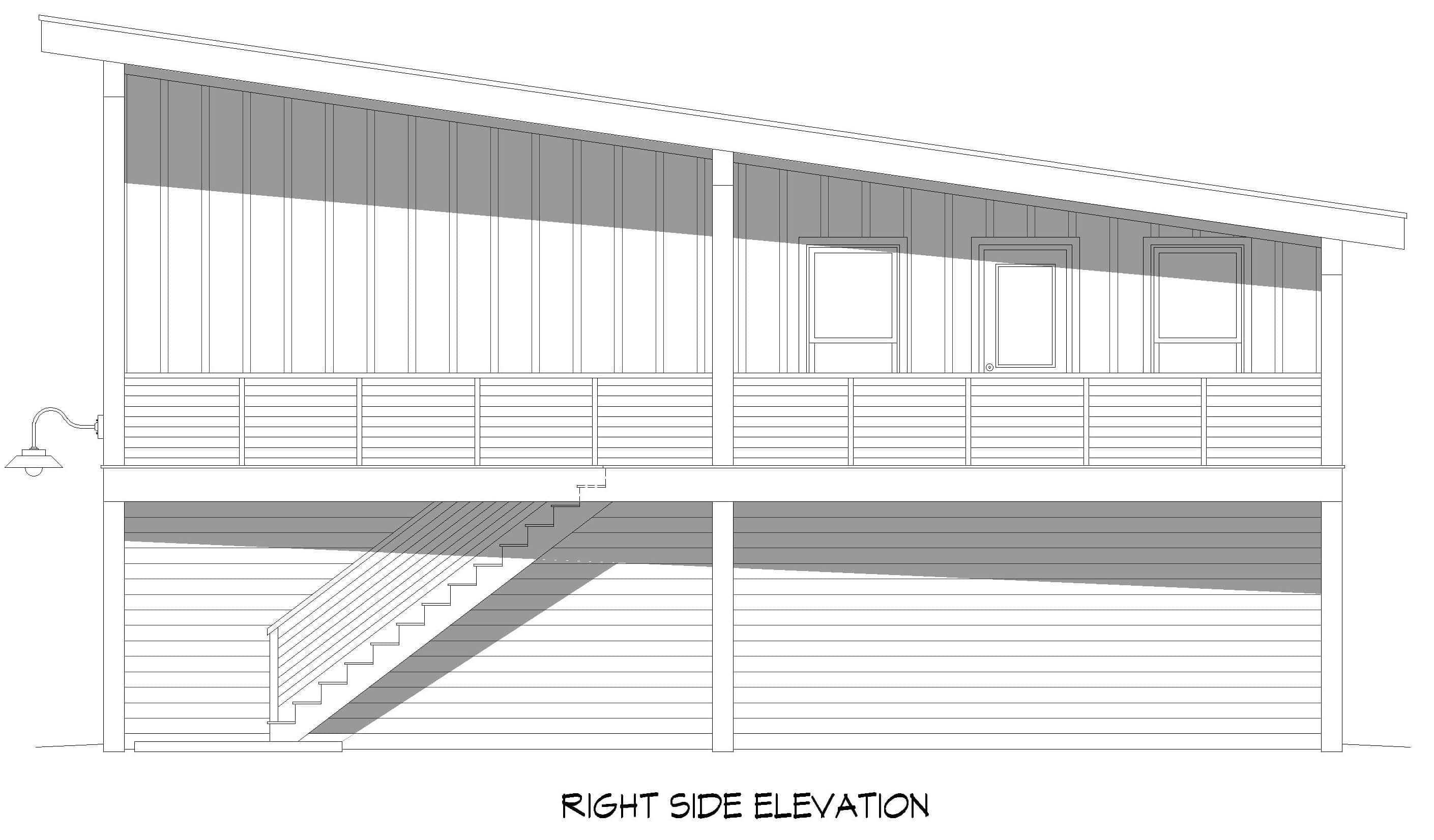 Home Plan Right Elevation of this 0-Bedroom,1 Sq Ft Plan -196-1877
