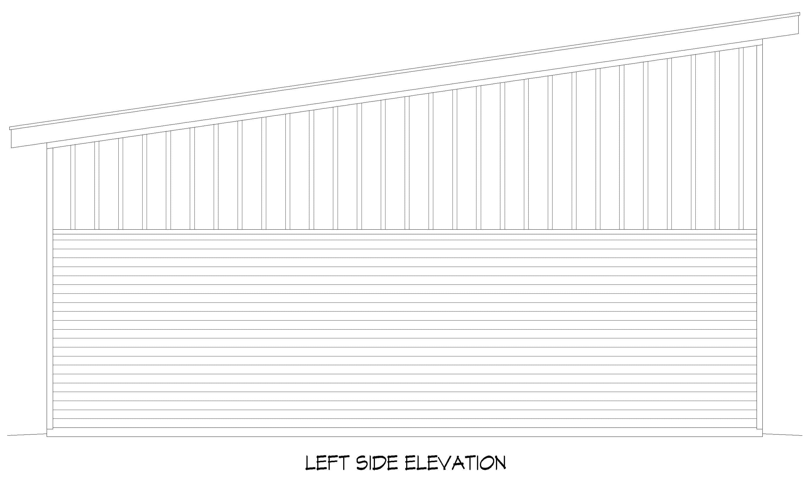 Home Plan Left Elevation of this 0-Bedroom,1 Sq Ft Plan -196-1877