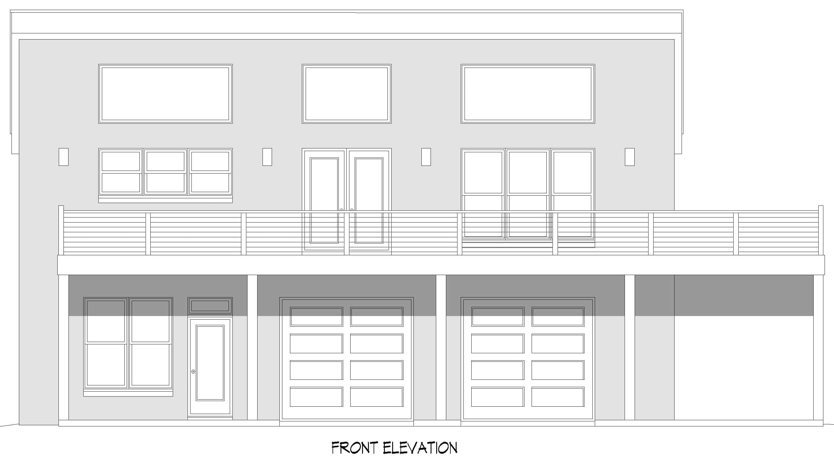 Home Plan Front Elevation of this 3-Bedroom,2056 Sq Ft Plan -196-1880