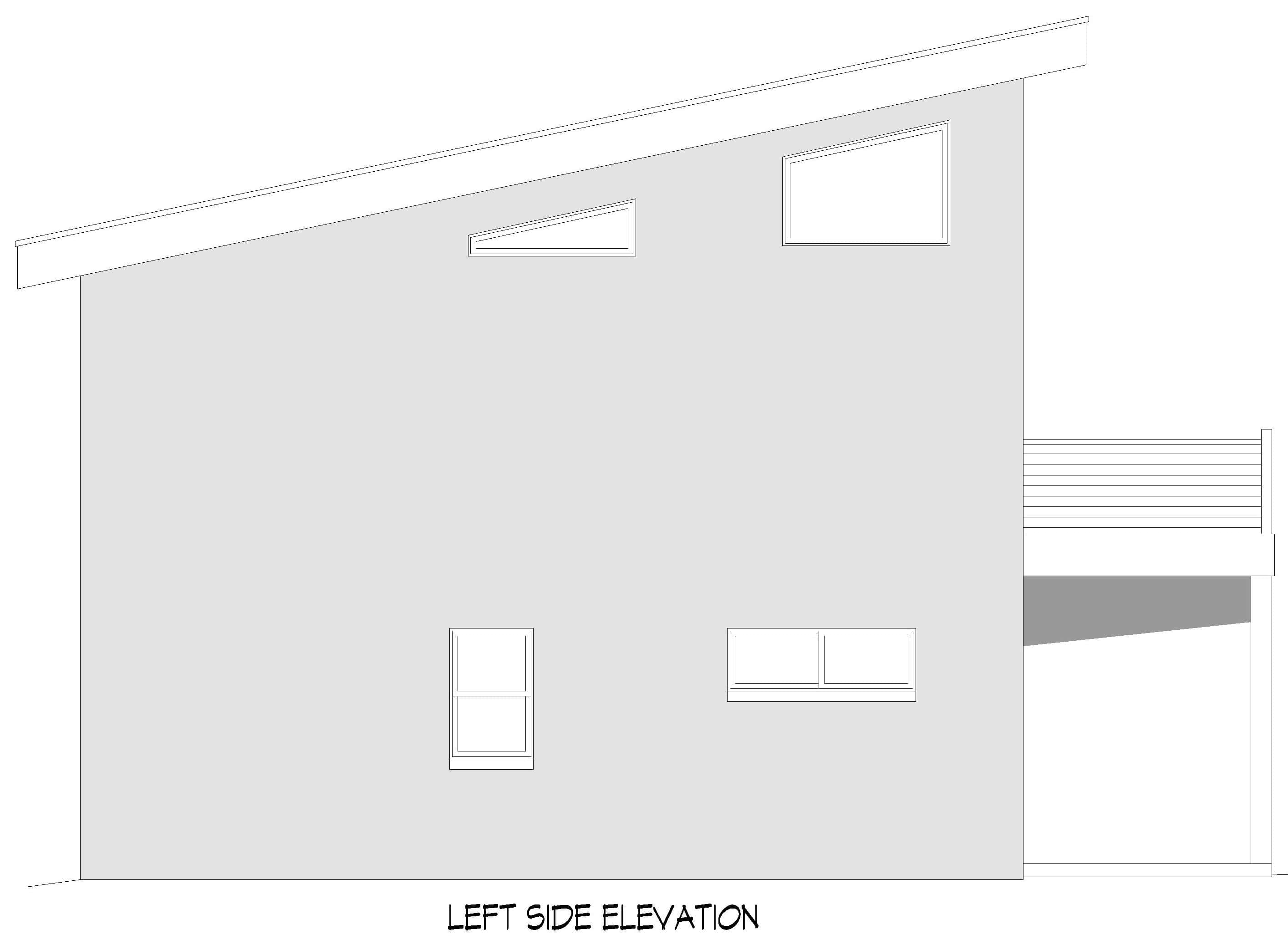 Home Plan Left Elevation of this 3-Bedroom,2056 Sq Ft Plan -196-1880