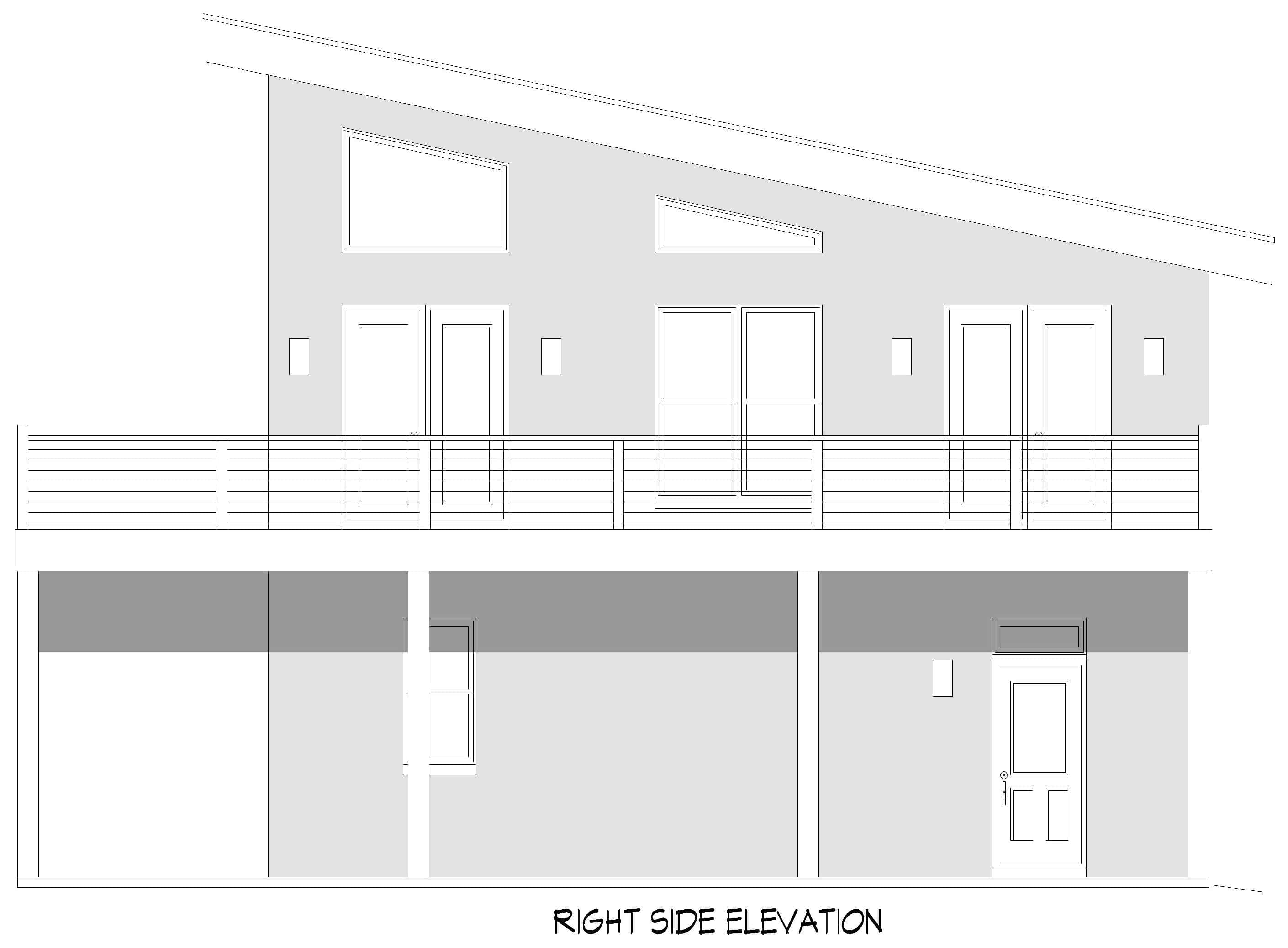 Home Plan Right Elevation of this 3-Bedroom,2056 Sq Ft Plan -196-1880