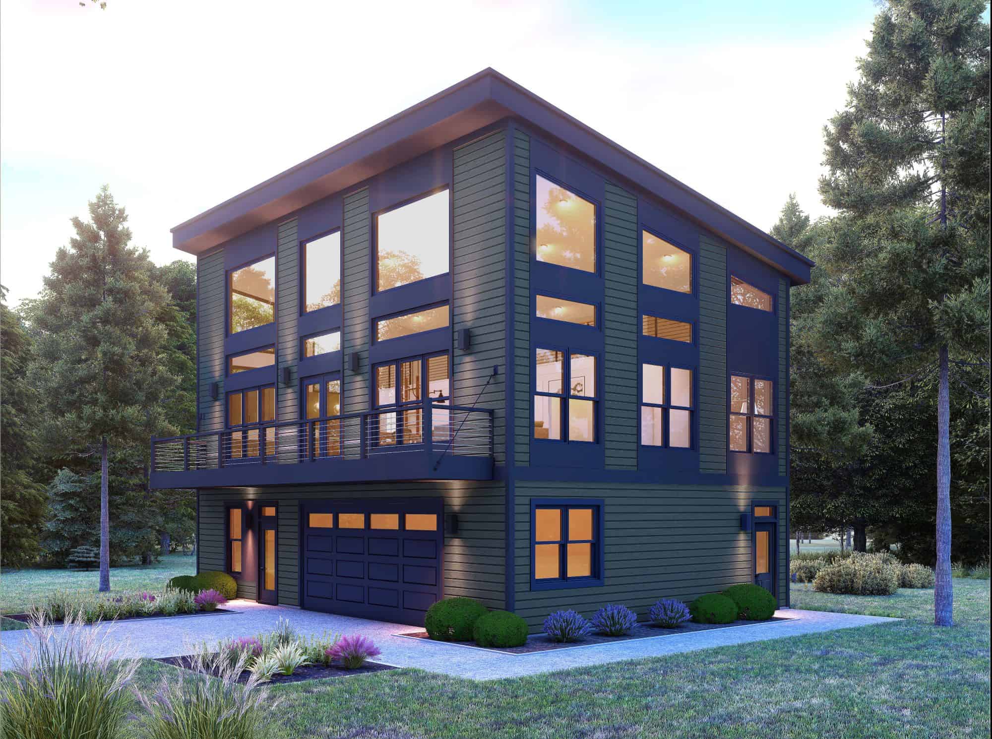 Right Side View of this 3-Bedroom,2562 Sq Ft Plan -196-1881