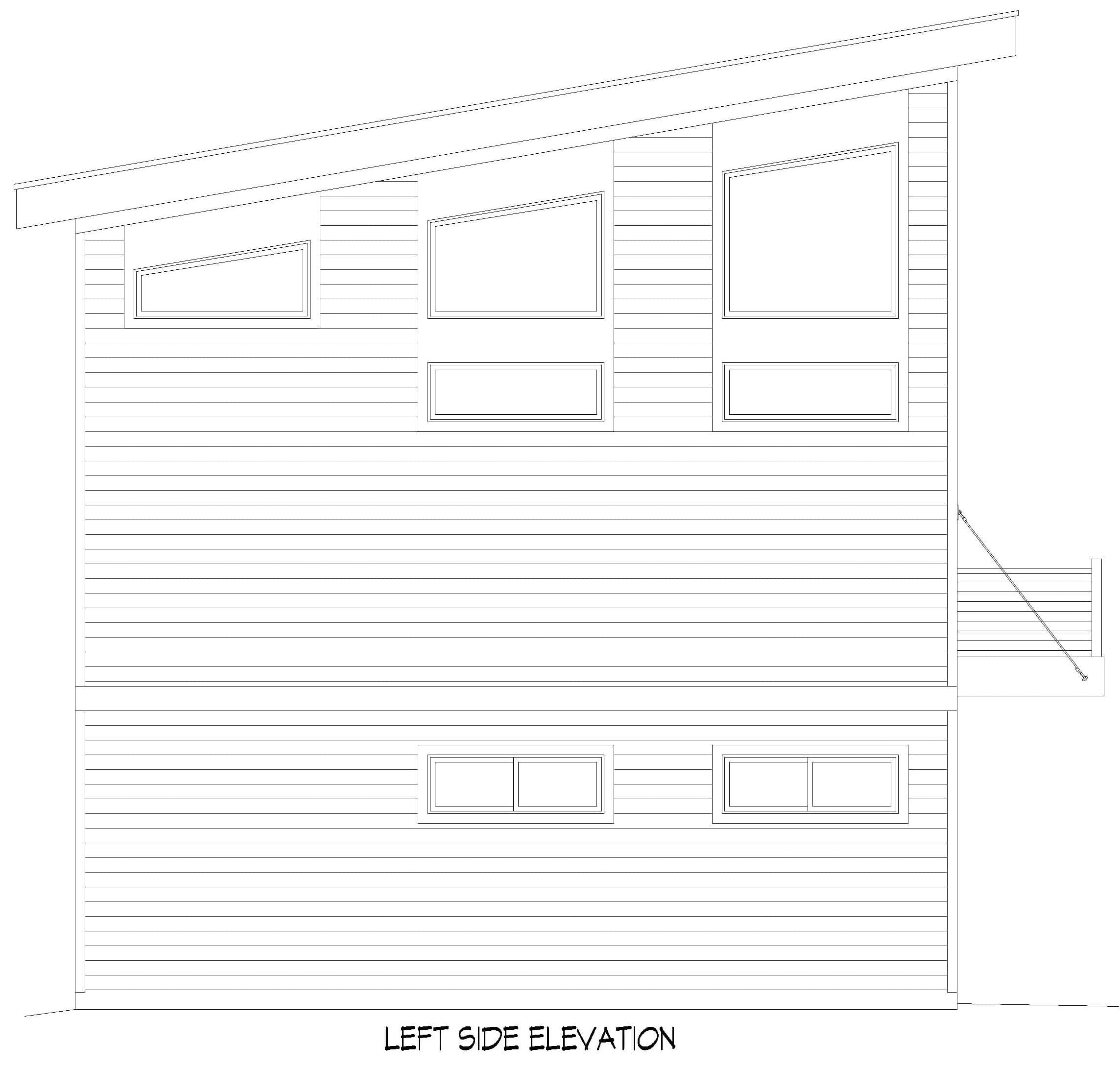 Home Plan Left Elevation of this 3-Bedroom,2562 Sq Ft Plan -196-1881