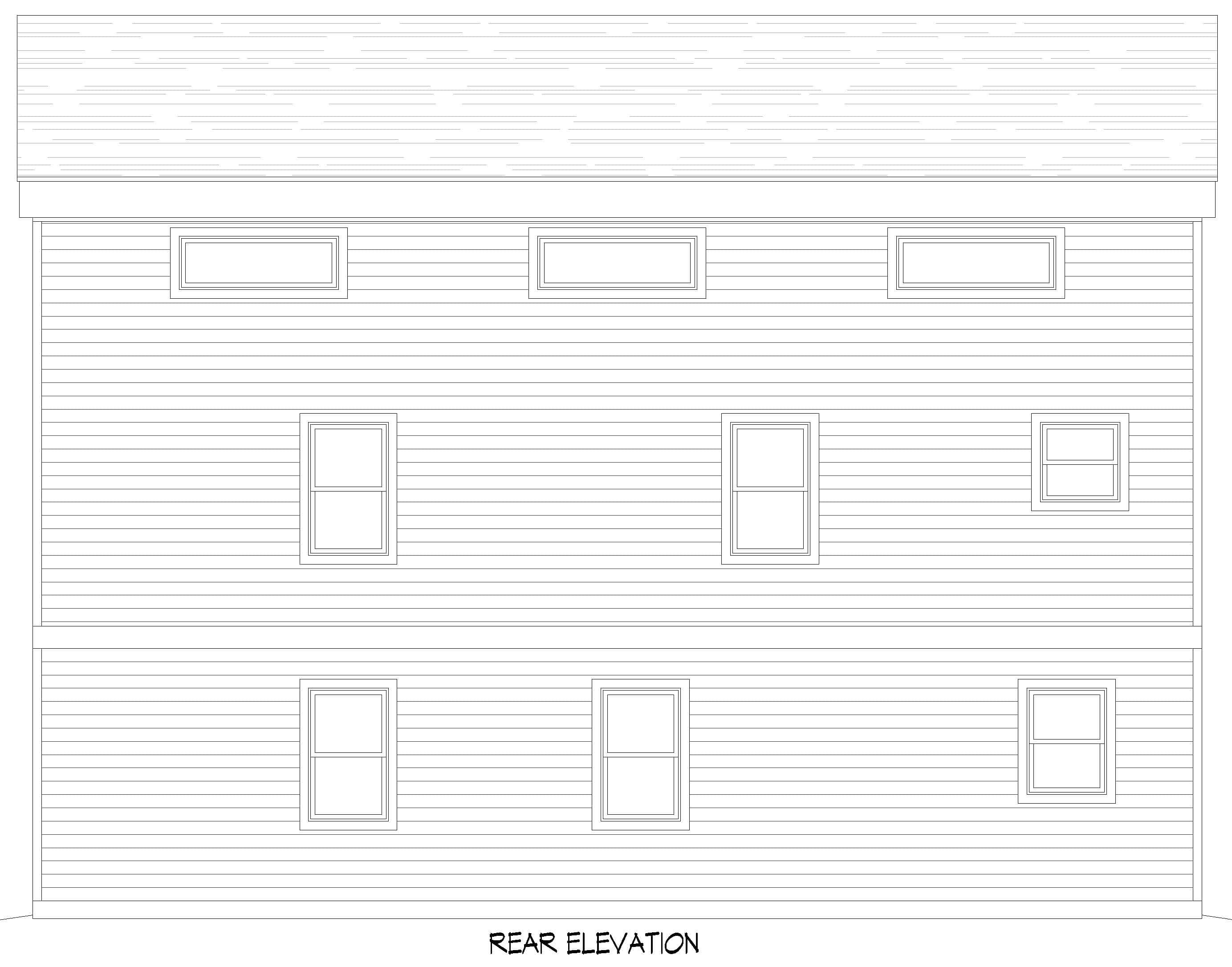 Home Plan Rear Elevation of this 3-Bedroom,2562 Sq Ft Plan -196-1881