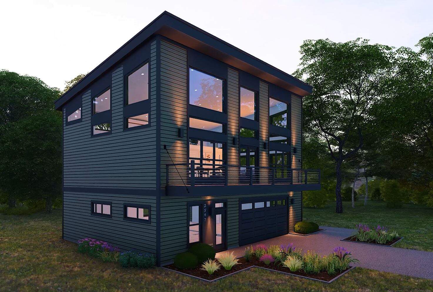 Left Side View of this 3-Bedroom,2562 Sq Ft Plan -196-1881