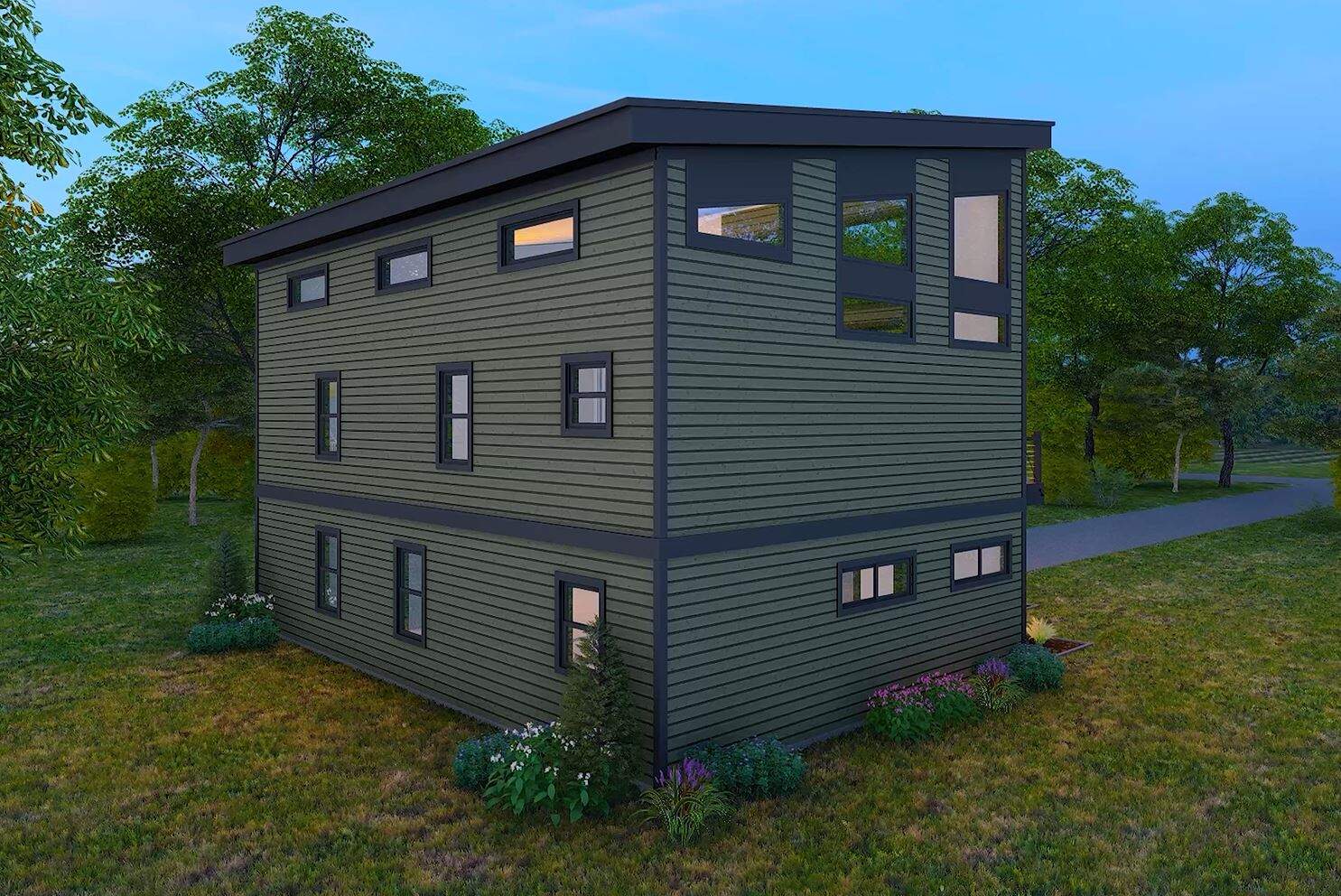 Rear View of this 3-Bedroom,2562 Sq Ft Plan -196-1881