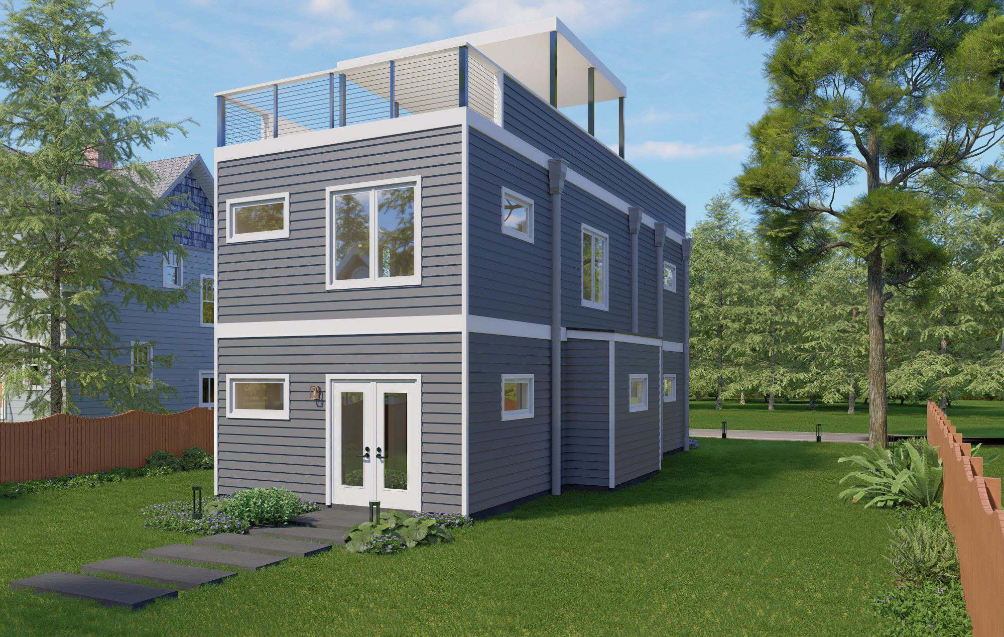 Rear View of this 4-Bedroom,1682 Sq Ft Plan -196-1882