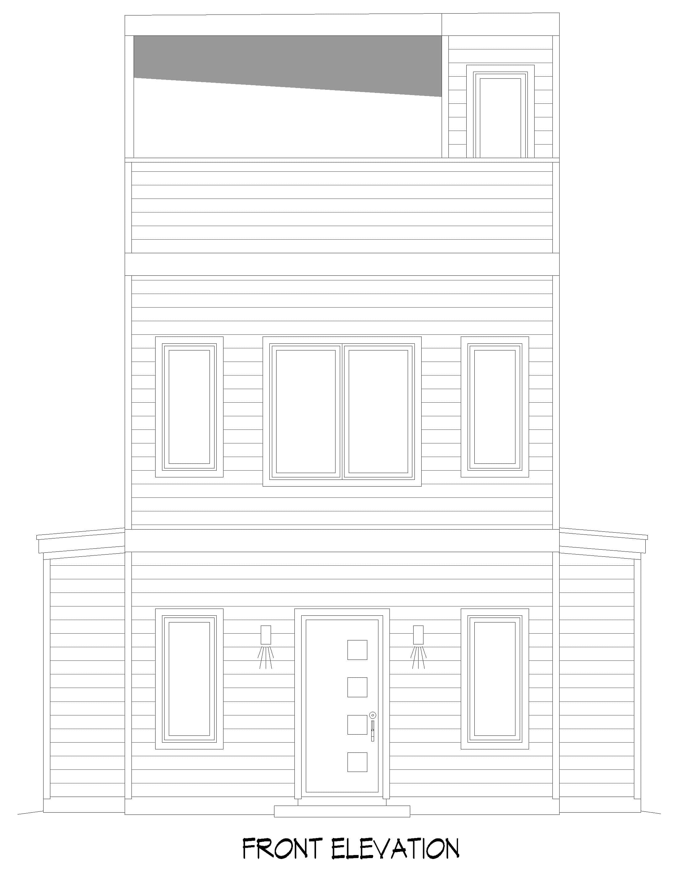 Home Plan Front Elevation of this 4-Bedroom,1682 Sq Ft Plan -196-1882