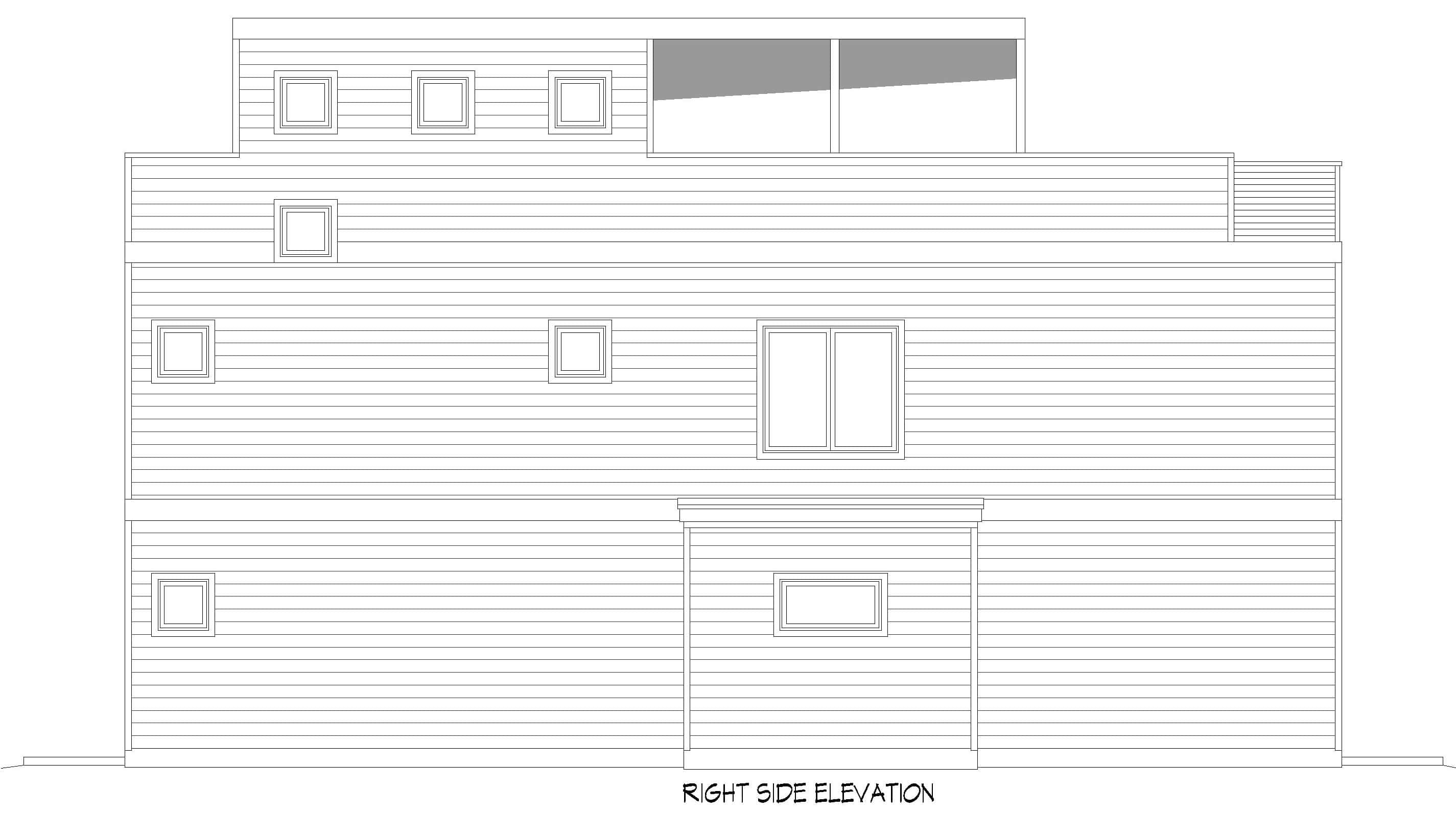 Home Plan Right Elevation of this 4-Bedroom,1682 Sq Ft Plan -196-1882