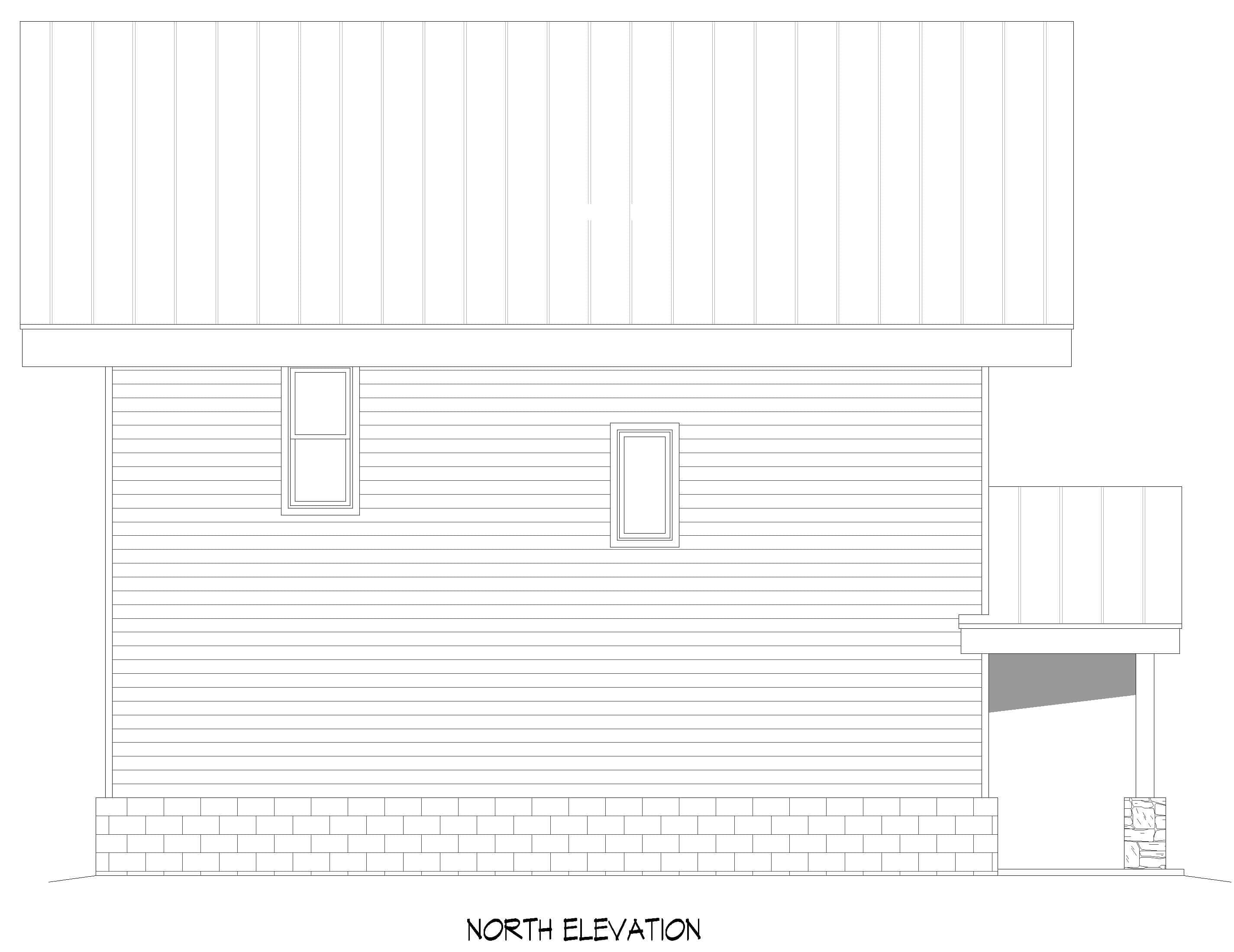 Home Plan Rear Elevation of this 4-Bedroom,2184 Sq Ft Plan -196-1885