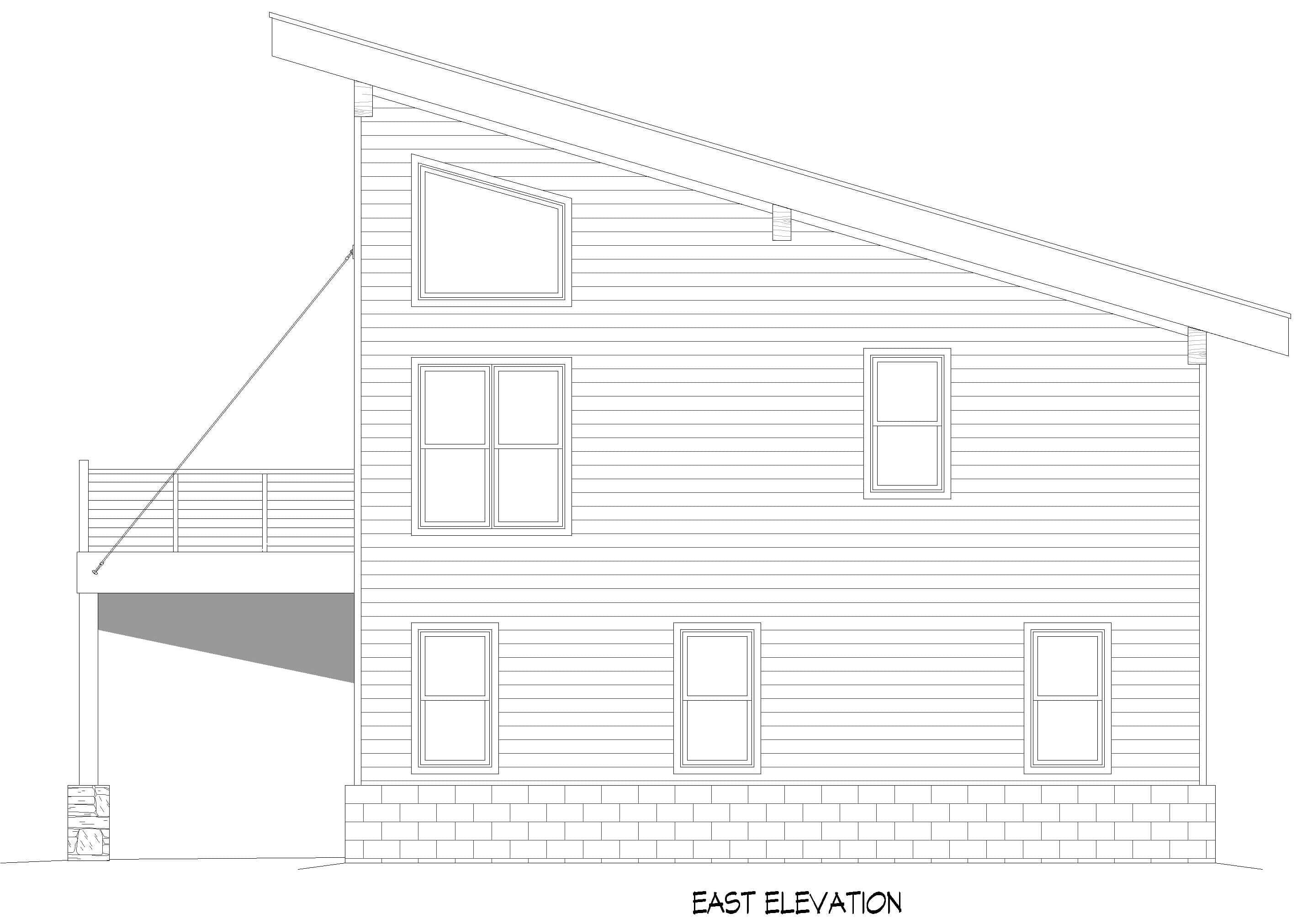 Home Plan Right Elevation of this 4-Bedroom,2184 Sq Ft Plan -196-1885