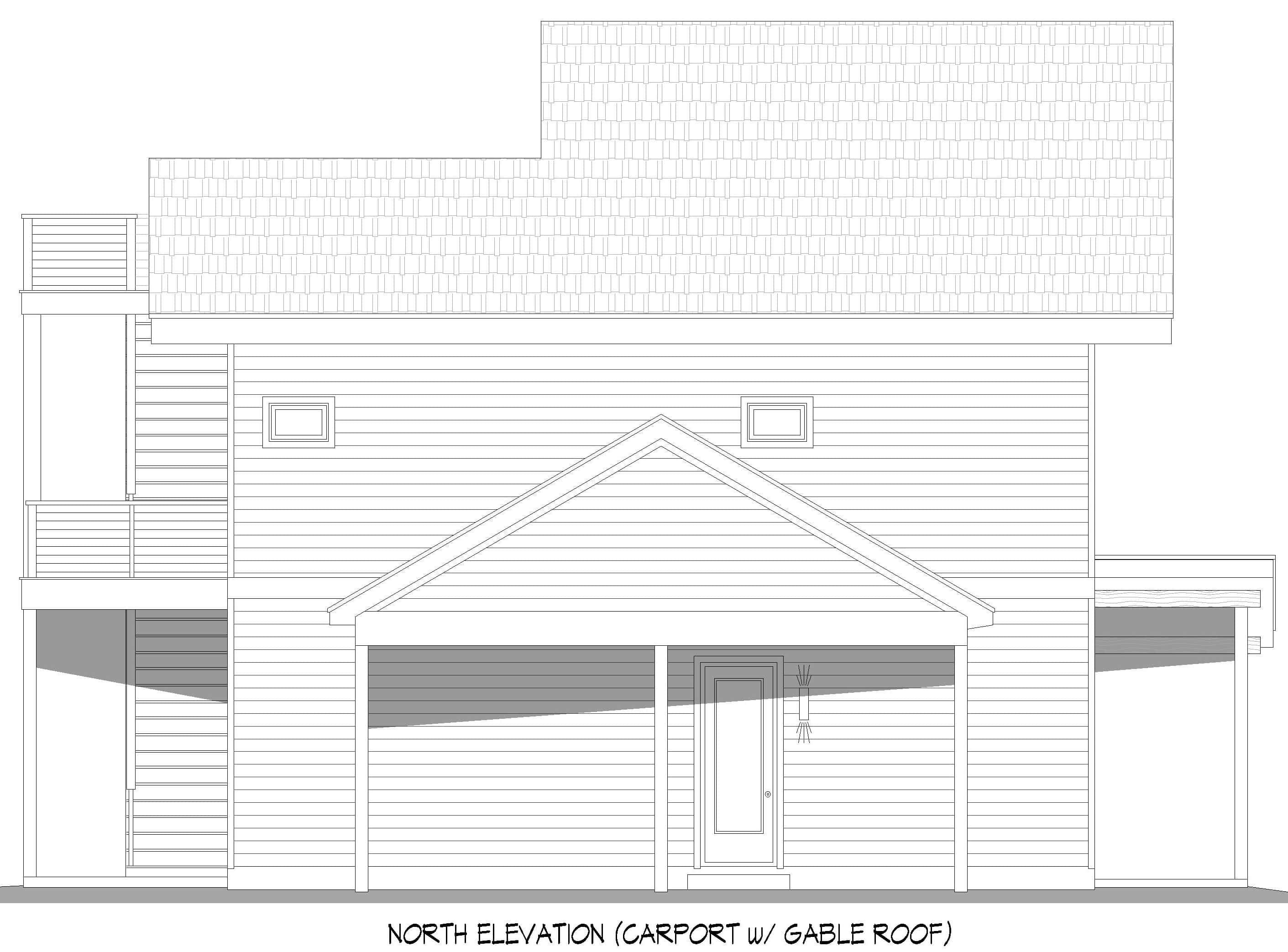 Home Plan Rear Elevation of this 3-Bedroom,2176 Sq Ft Plan -196-1887