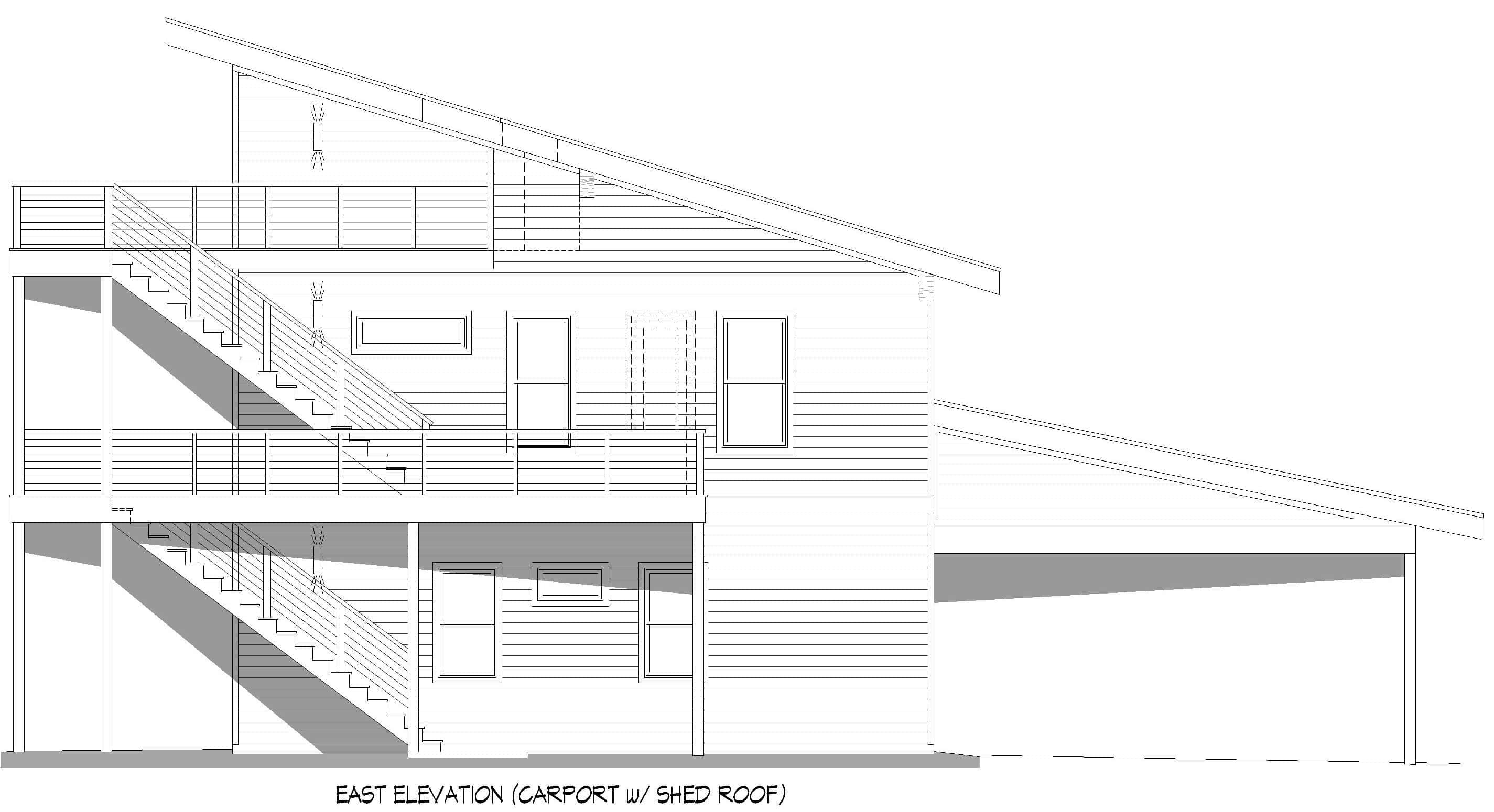 Home Plan Right Elevation of this 3-Bedroom,2176 Sq Ft Plan -196-1887