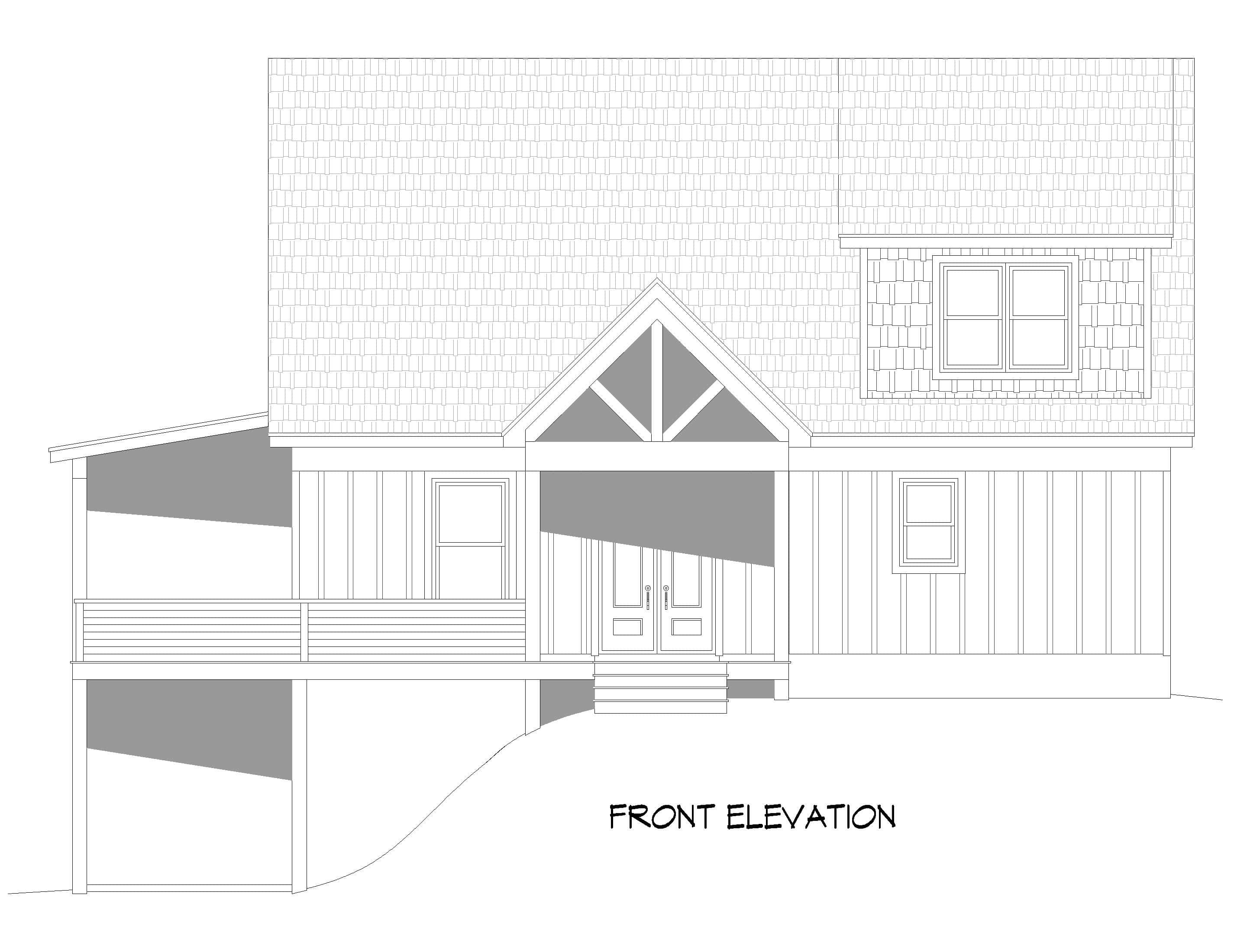 Home Plan Front Elevation of this 4-Bedroom,2912 Sq Ft Plan -196-1888