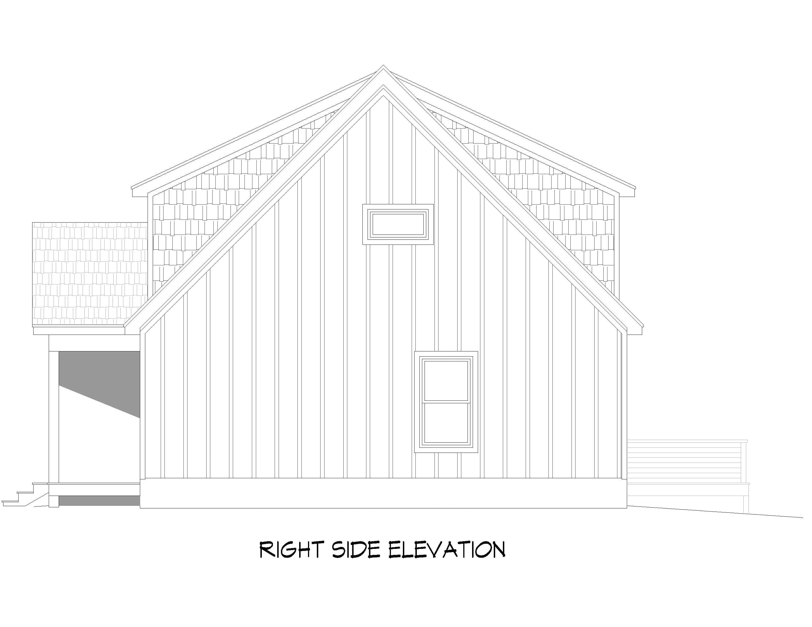 Home Plan Right Elevation of this 4-Bedroom,2912 Sq Ft Plan -196-1888
