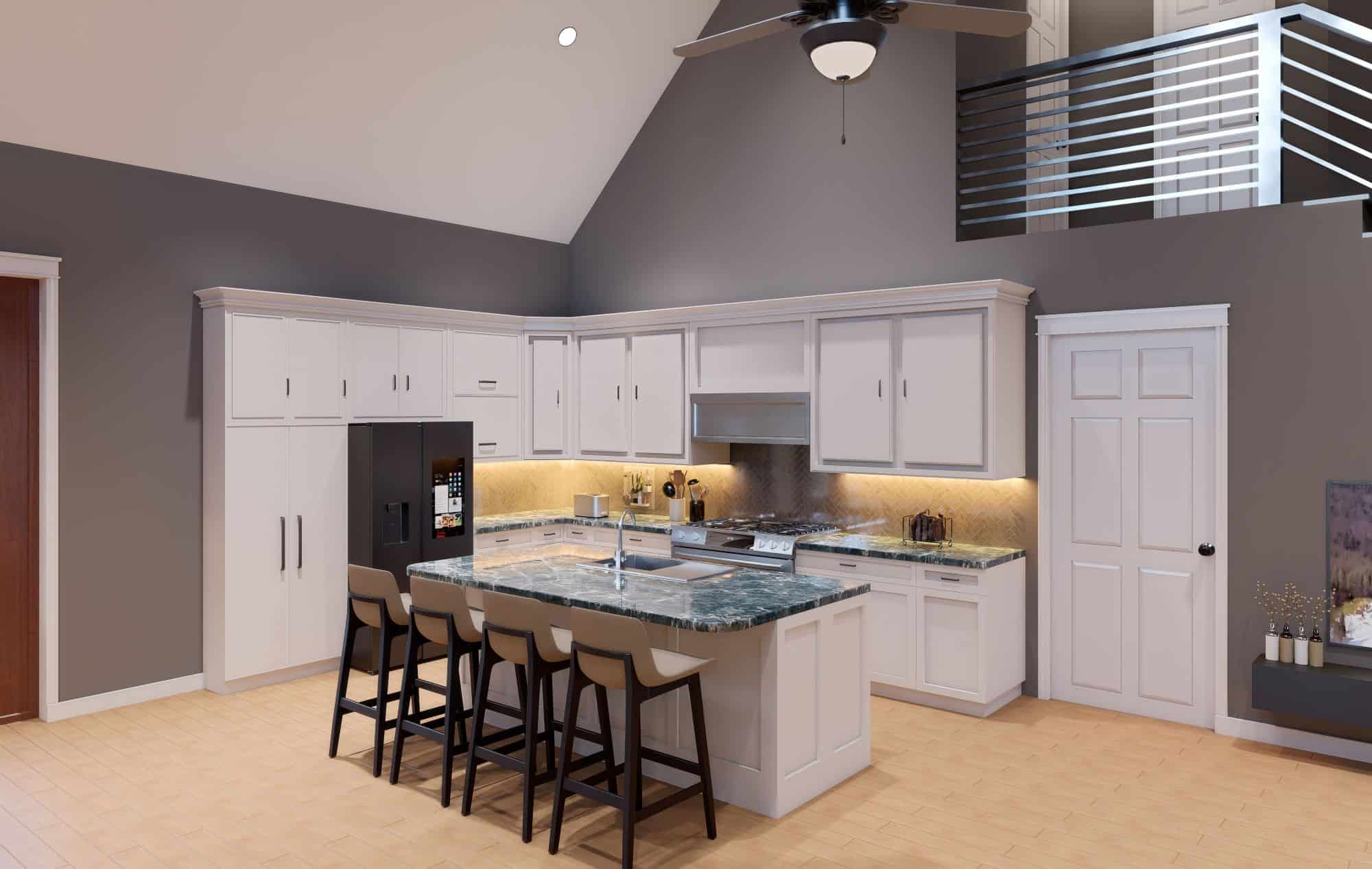 Kitchen: Kitchen Island of this 4-Bedroom,2912 Sq Ft Plan -196-1888