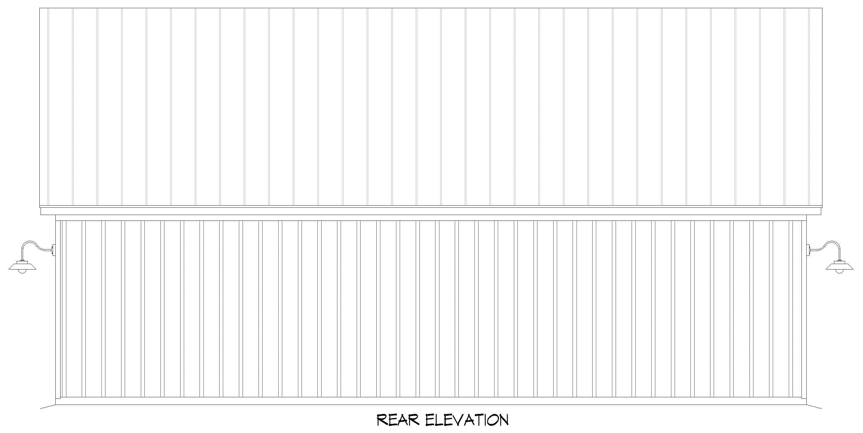 Home Plan Rear Elevation of this 0-Bedroom,1 Sq Ft Plan -196-1891