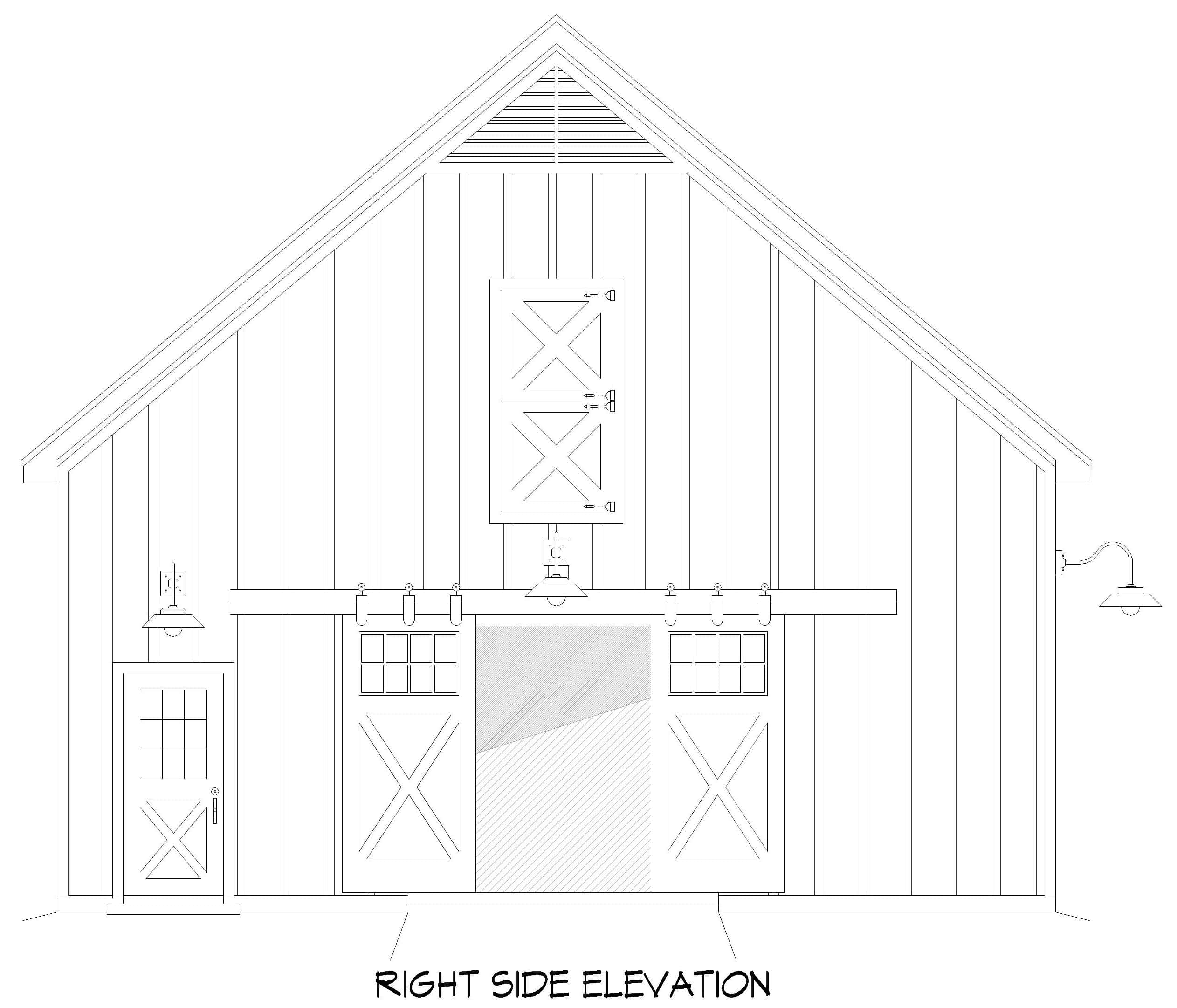 Home Plan Right Elevation of this 0-Bedroom,1 Sq Ft Plan -196-1891