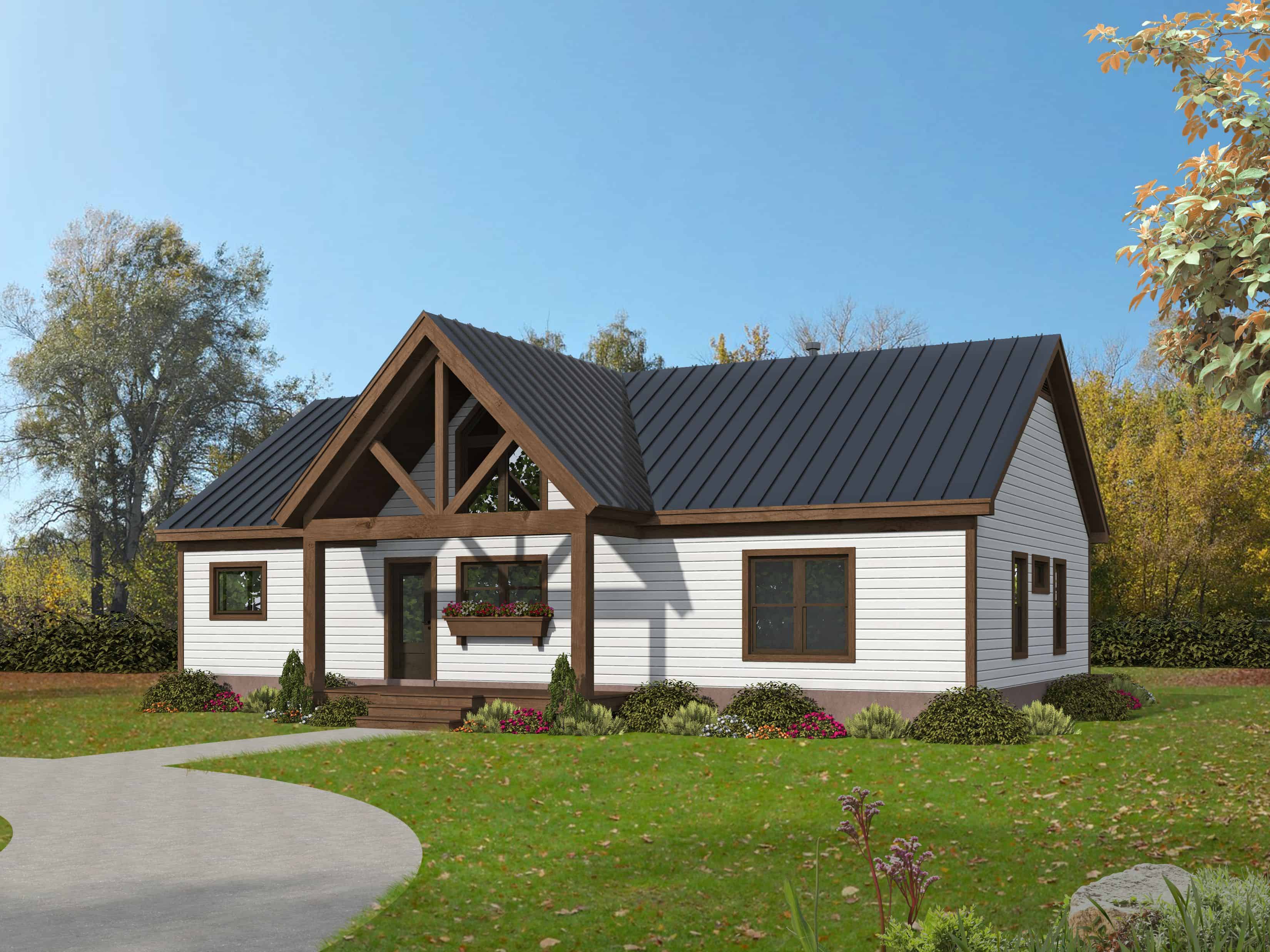 Rear View of this 3-Bedroom,1600 Sq Ft Plan -196-1893