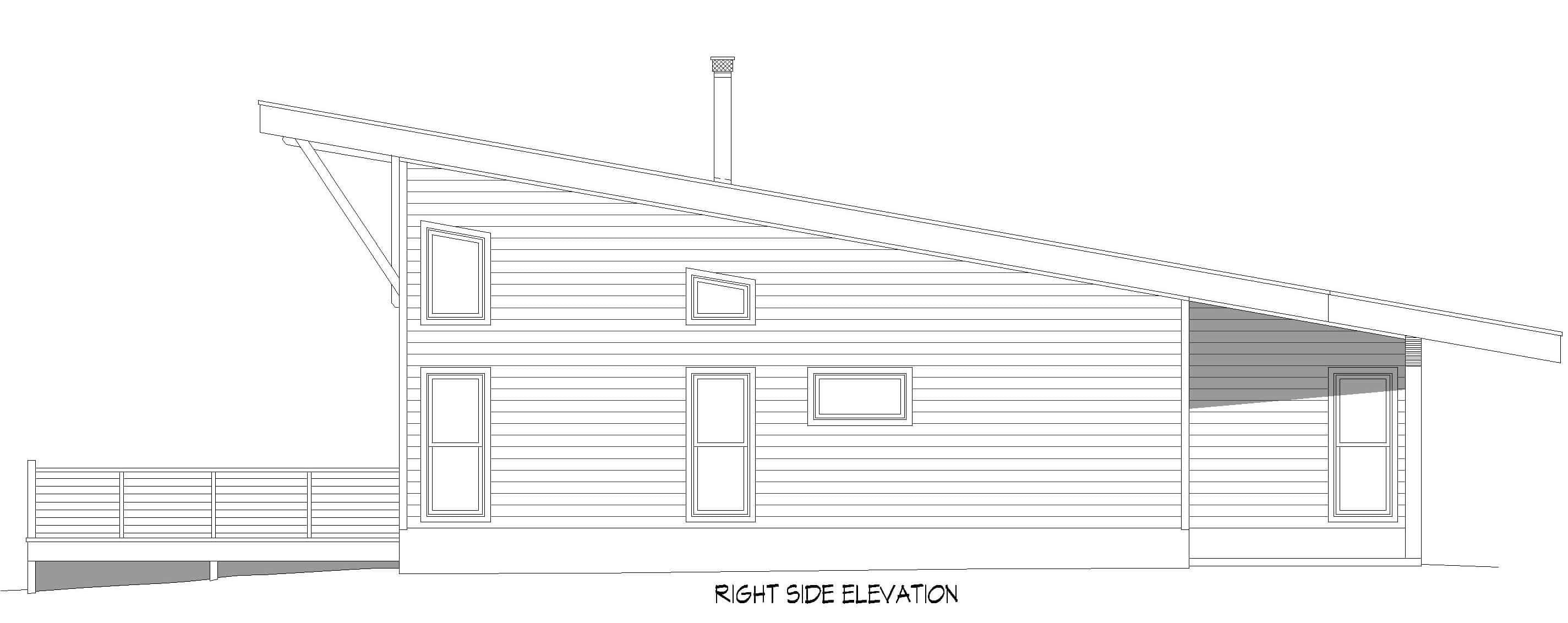 Home Plan Right Elevation of this 2-Bedroom,1932 Sq Ft Plan -196-1899
